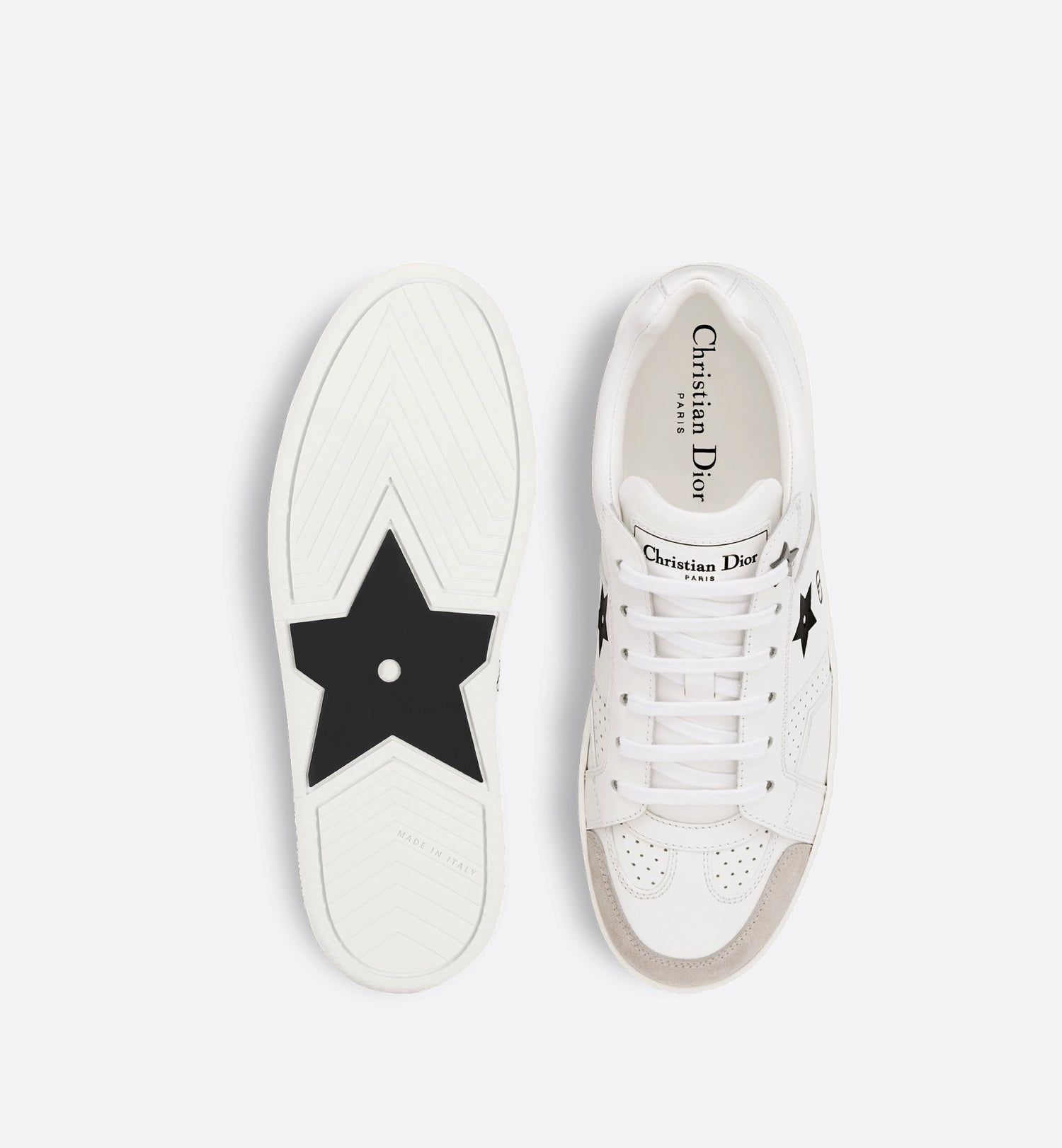 Dior Star Sneaker White Calfskin And Suede