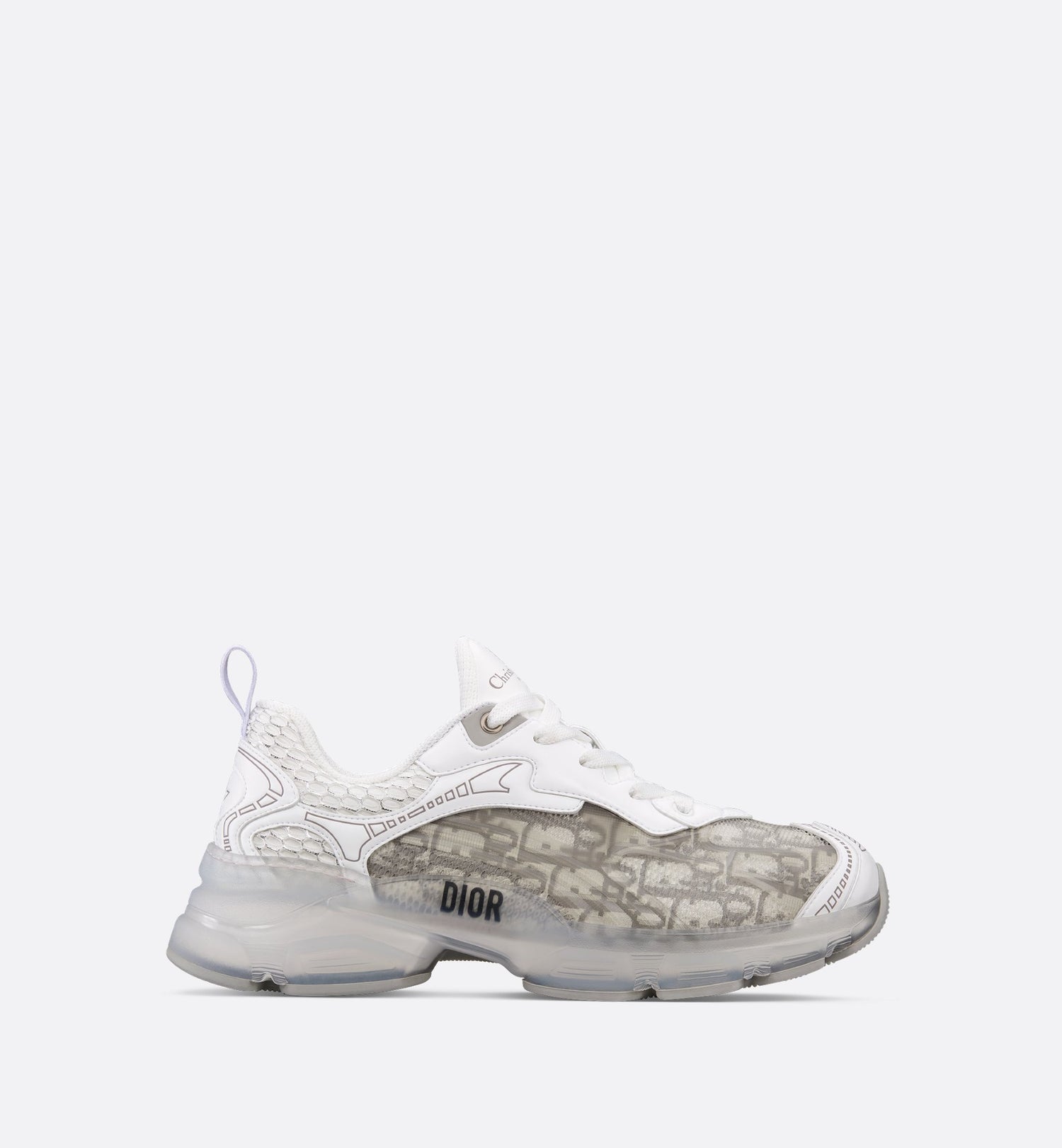 Dior Vibe Sneaker Gray Dior Oblique Technical Fabric And Transparent Rubber