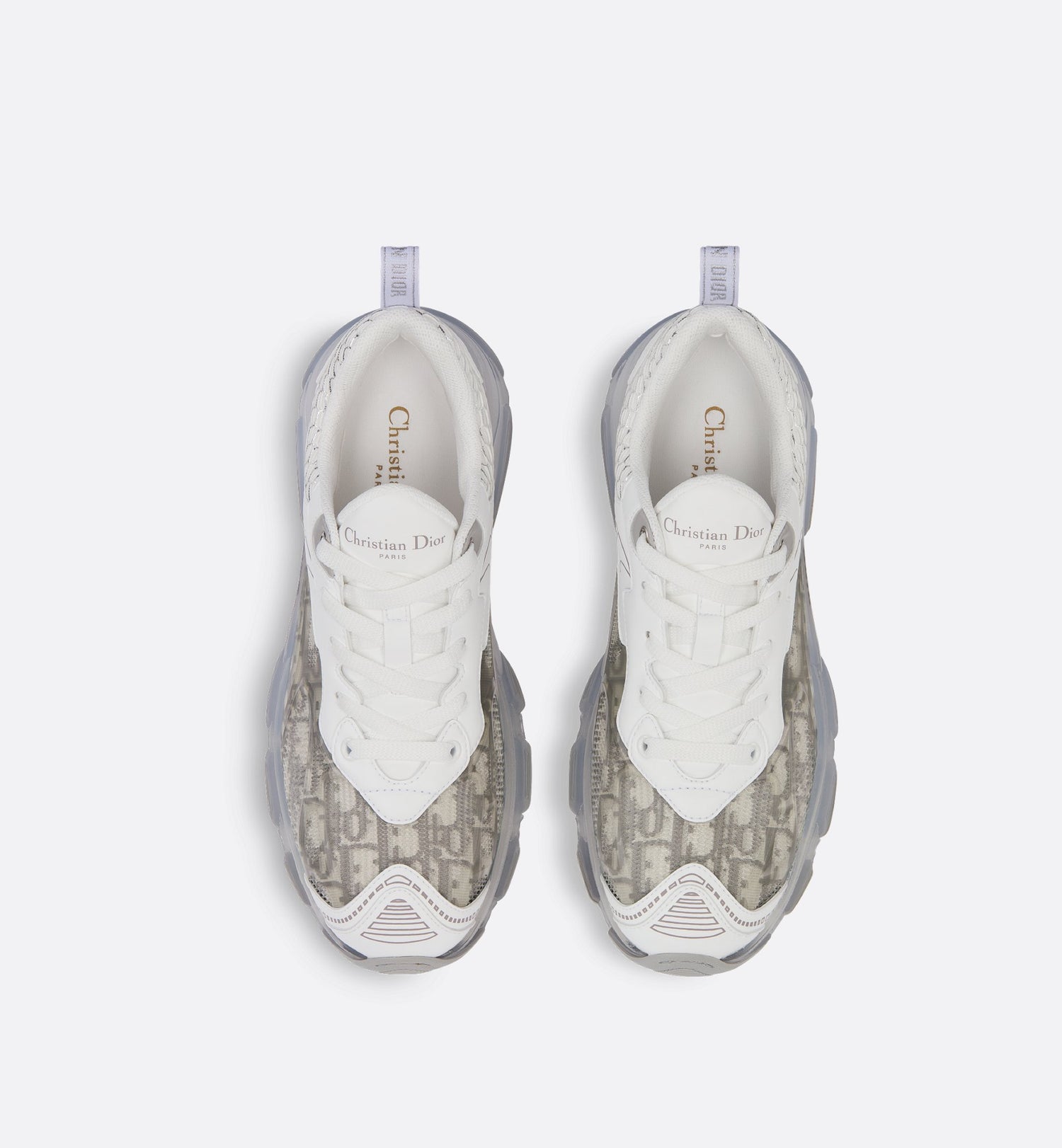 Dior Vibe Sneaker Gray Dior Oblique Technical Fabric And Transparent Rubber