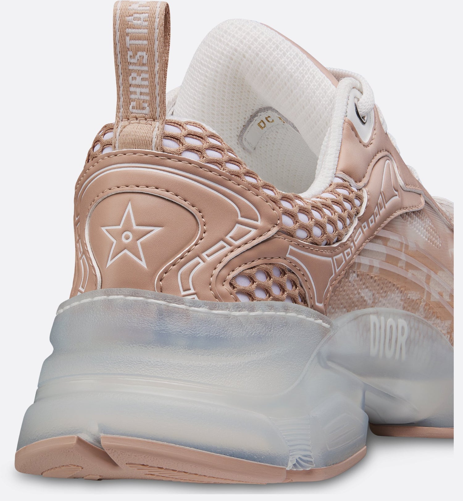 Dior Vibe Sneaker Nude Dior Oblique Technical Fabric And Transparent Rubber