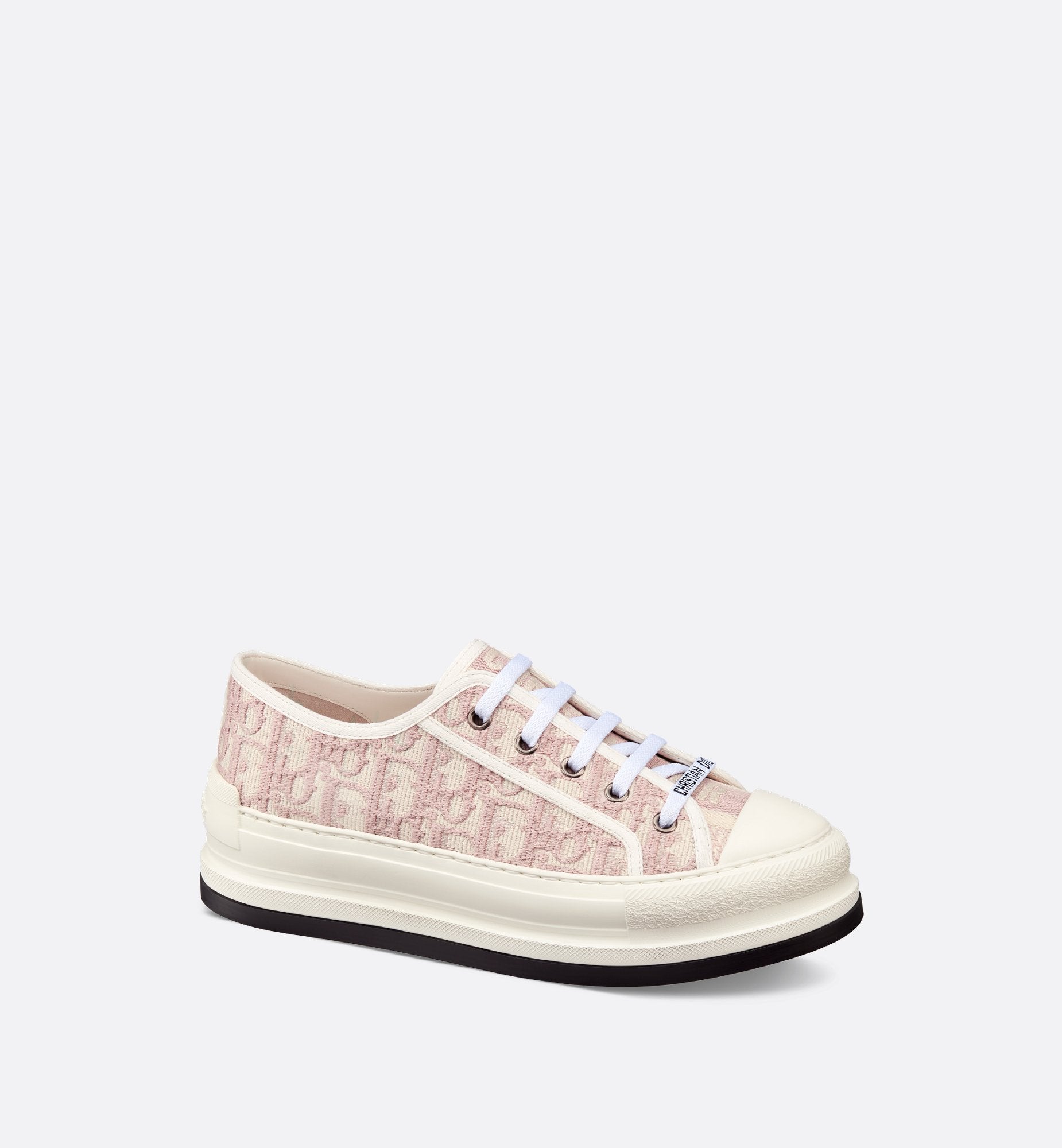 Walk N Dior Platform Sneaker Nude Dior Oblique Embroidered Cotton Sands