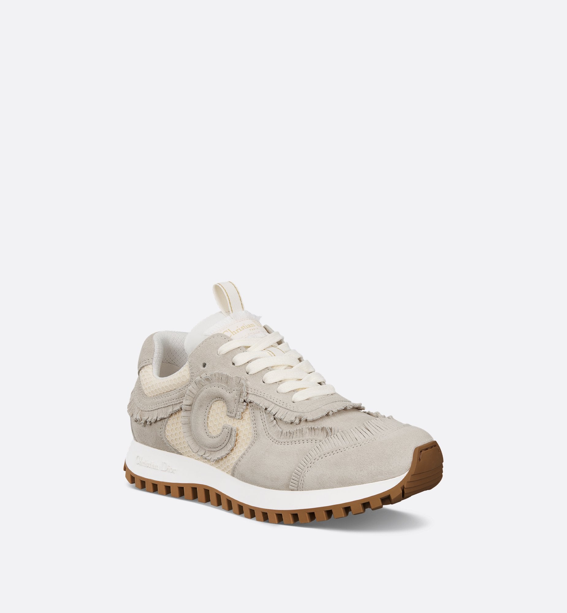 C Est Dior Sneaker Ecru Suede Calfskin And Mesh