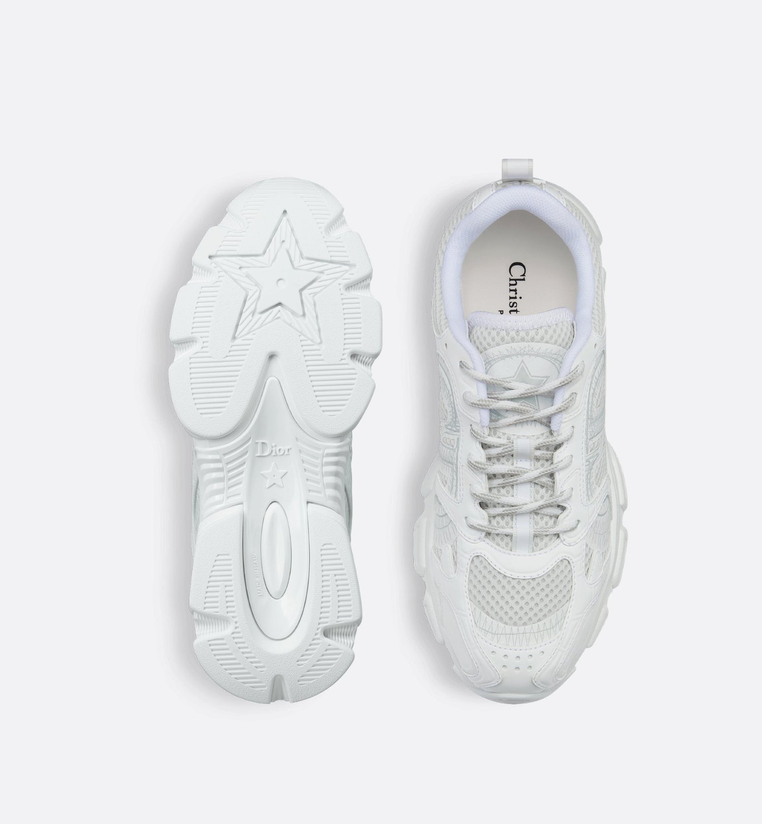 Dior Chrono Sneaker Mesh And White Leather-Effect Panels