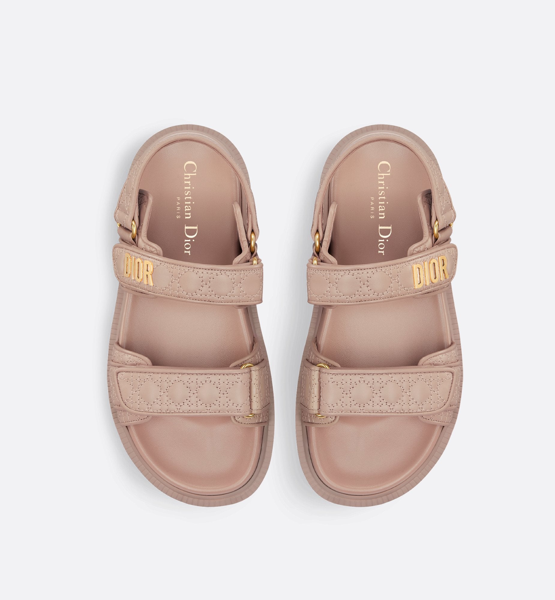 Dioract Sandal Nude Quilted Cannage Calfskin