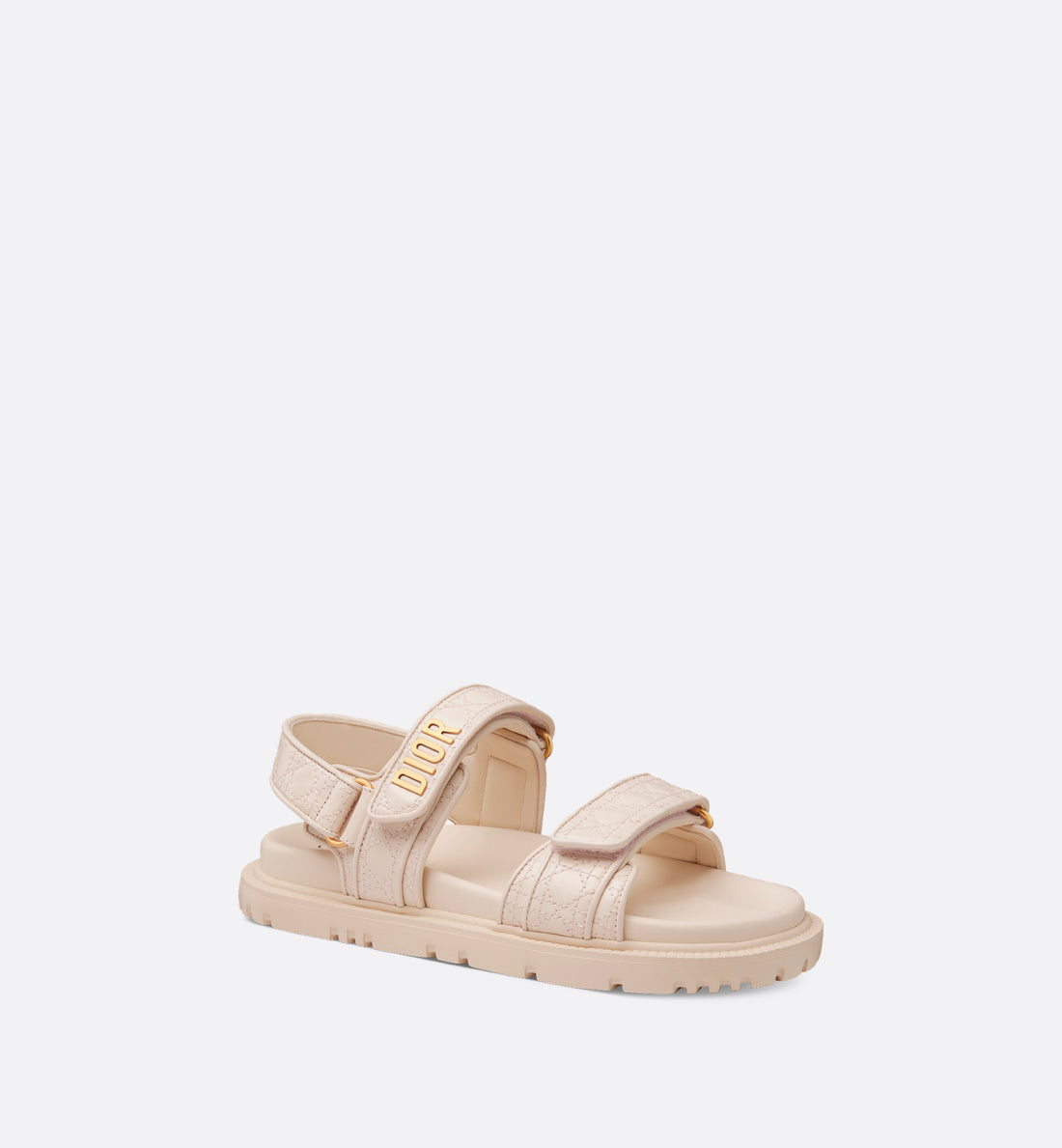 Dioract Sandal Rose Quartz Quilted Cannage Calfskin