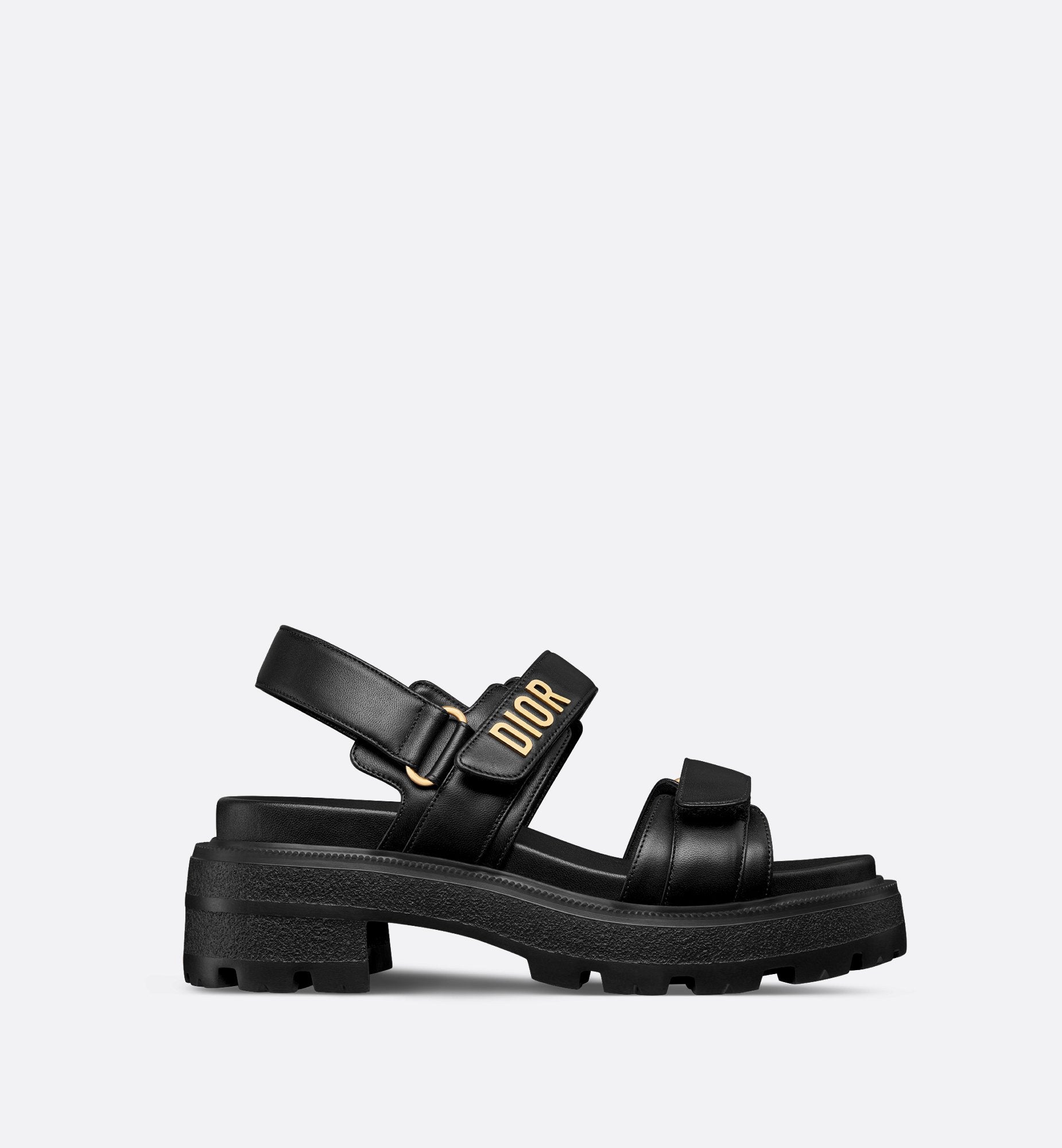 Dioract Platform Sandal Black Lambskin