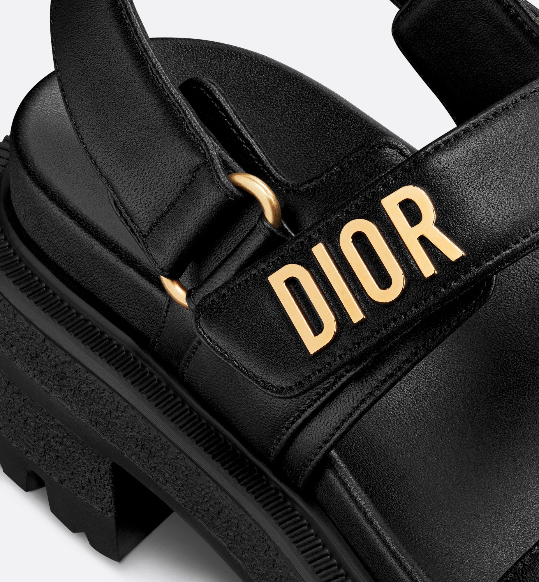 Dioract Platform Sandal Black Lambskin