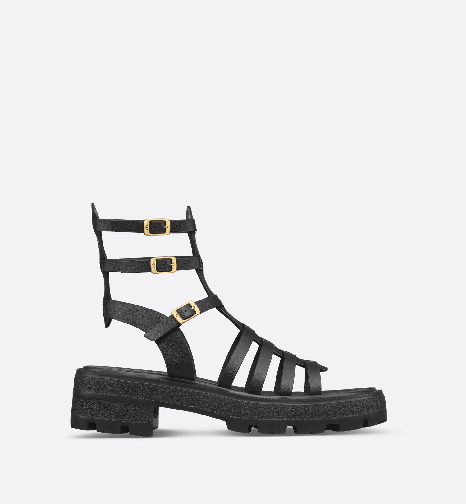 Dior Bay Platform Sandal Black Calfskin