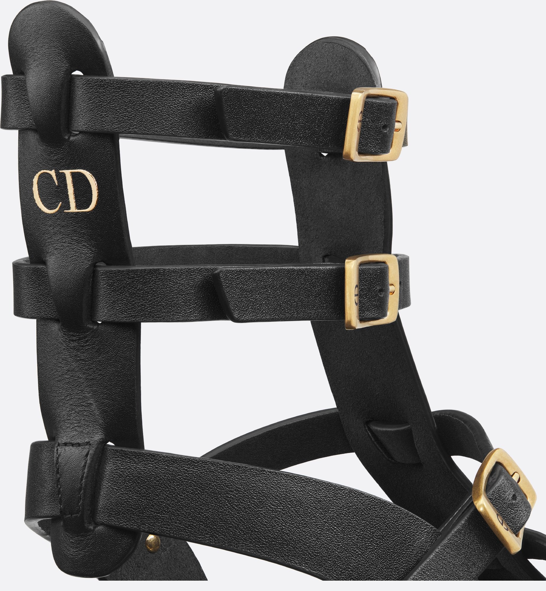 Dior Bay Platform Sandal Black Calfskin