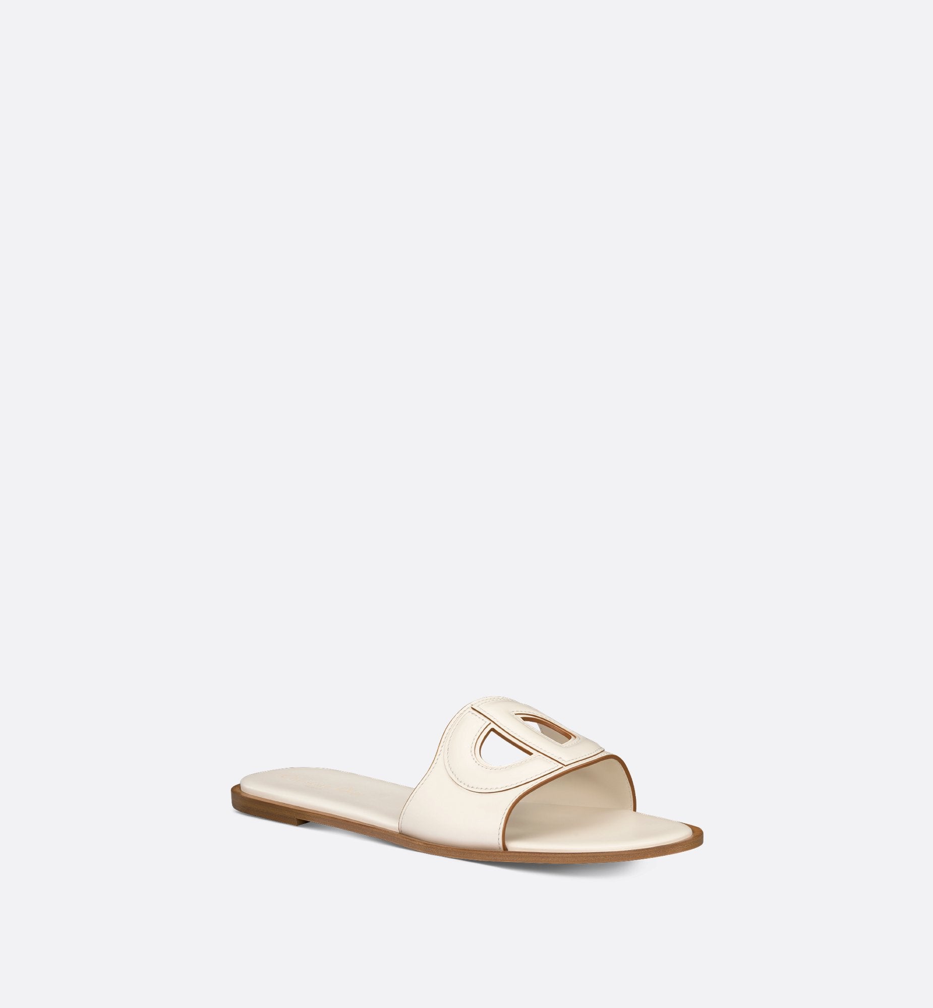 D-Club Slide White Calfskin