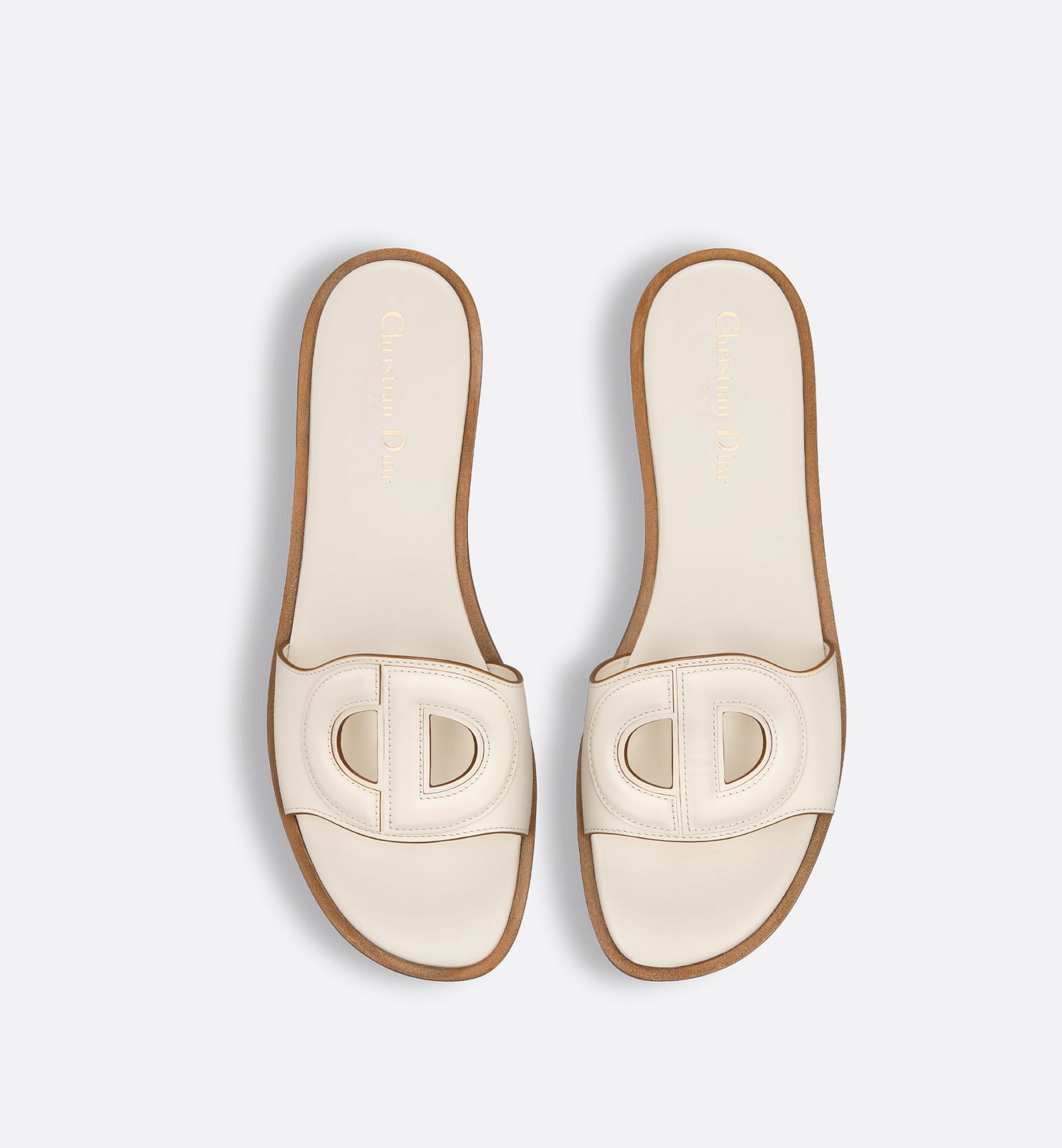 D-Club Slide White Calfskin