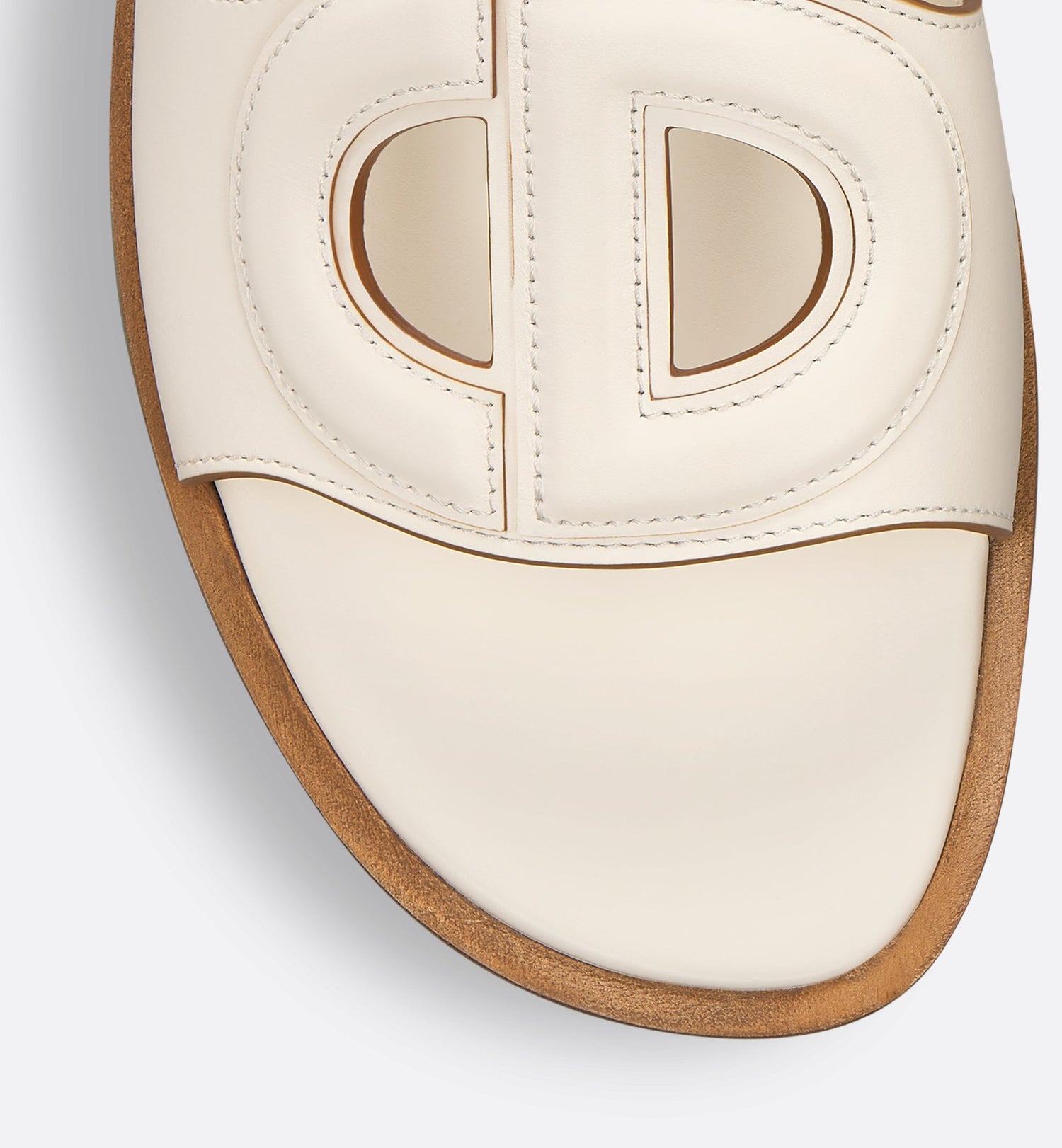 D Club Slide White Calfskin