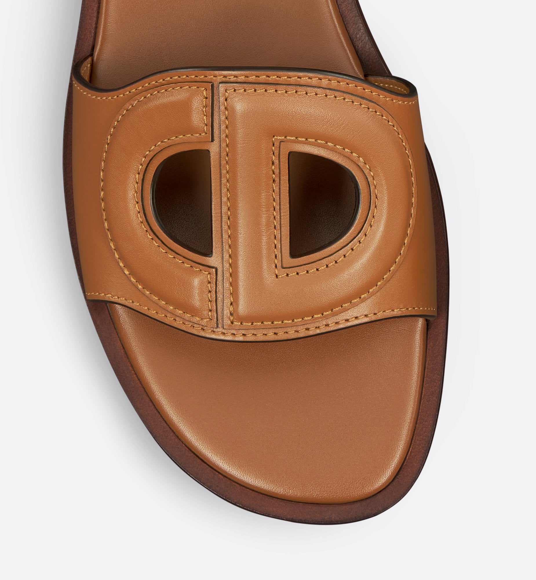 D-Club Slide Camel Calfskin