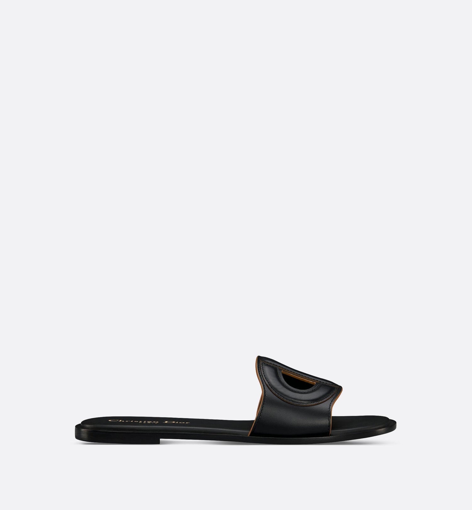 D-Club Slide Black Calfskin