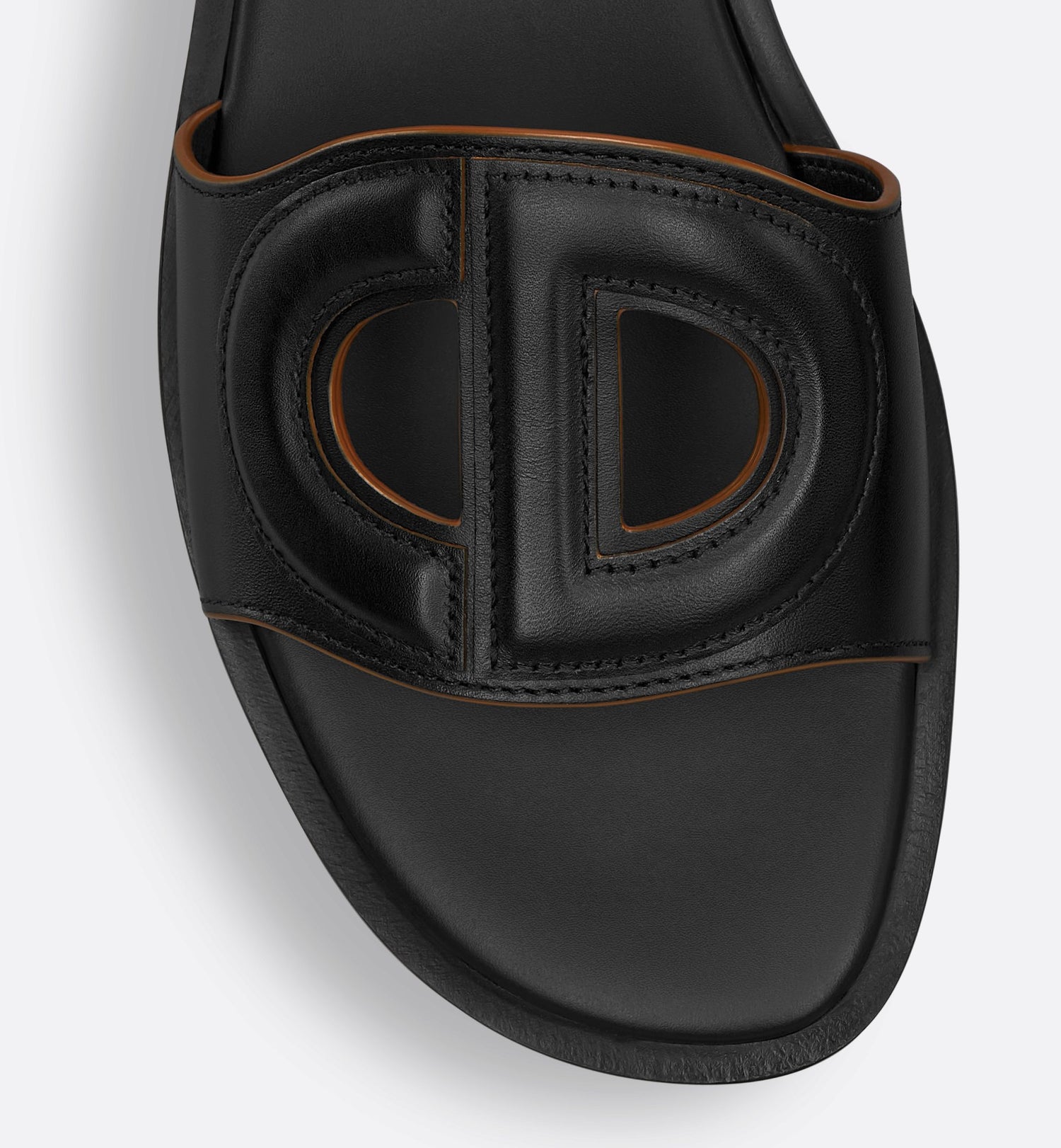 D-Club Slide Black Calfskin