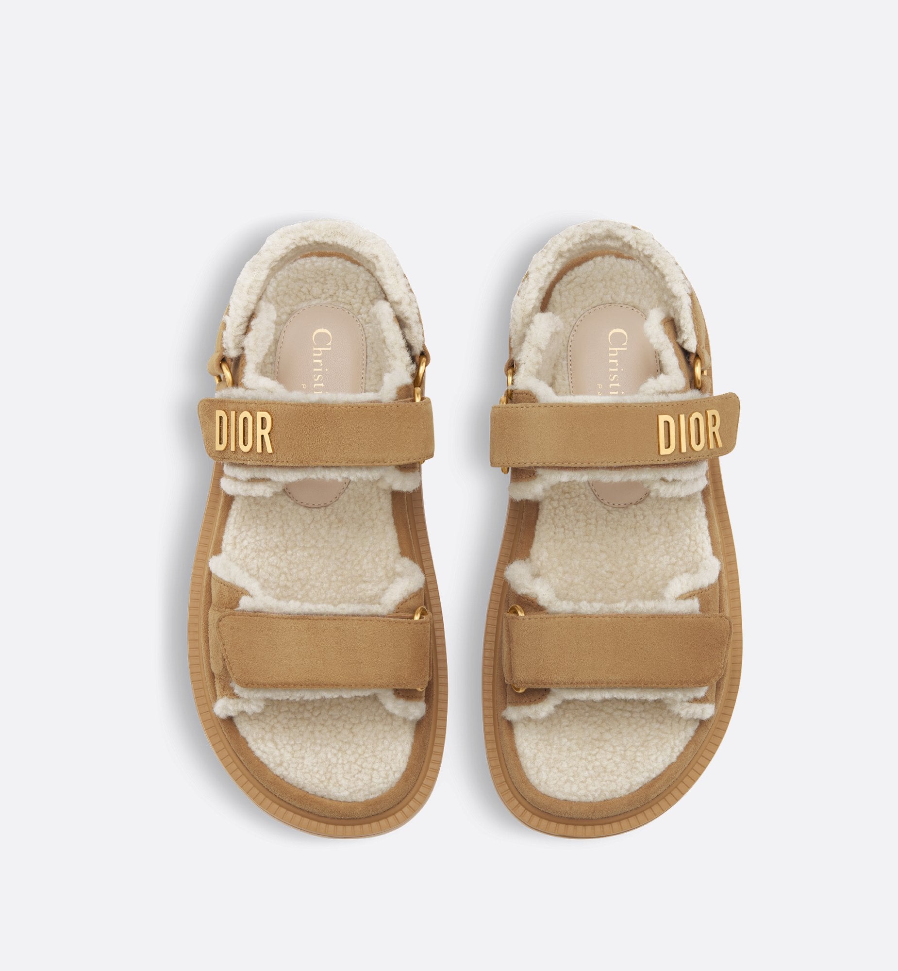 Dioract Sandal Beige Suede Goatskin