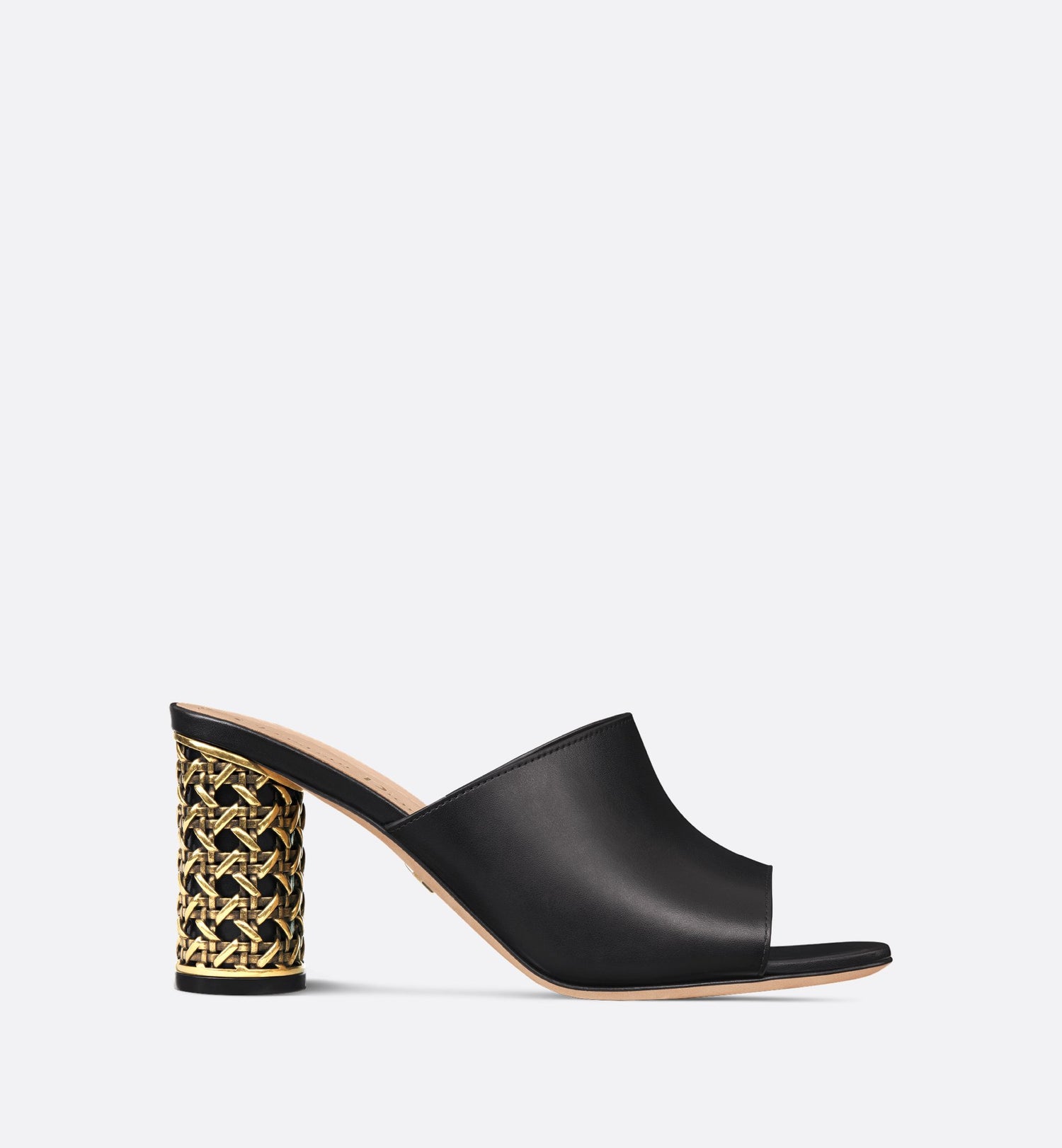 Dior Icon Heeled Slide Black Calfskin