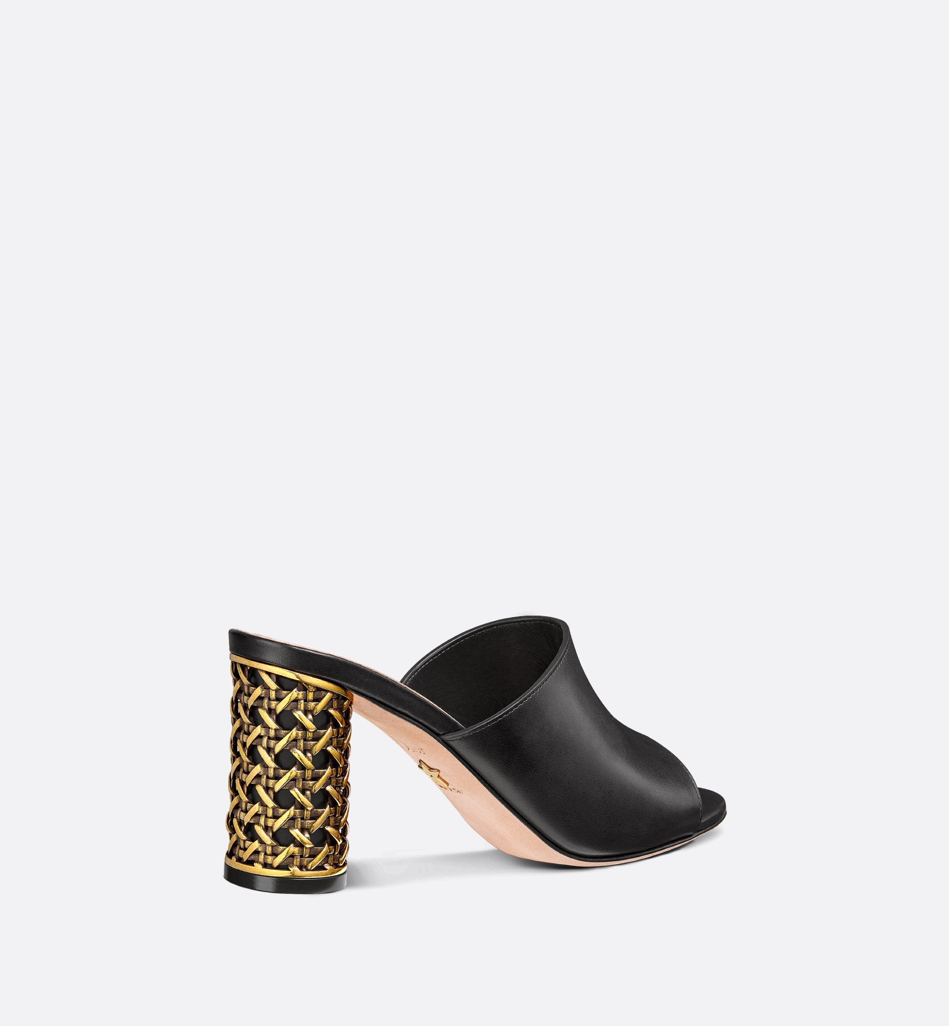 Dior Icon Heeled Slide Black Calfskin