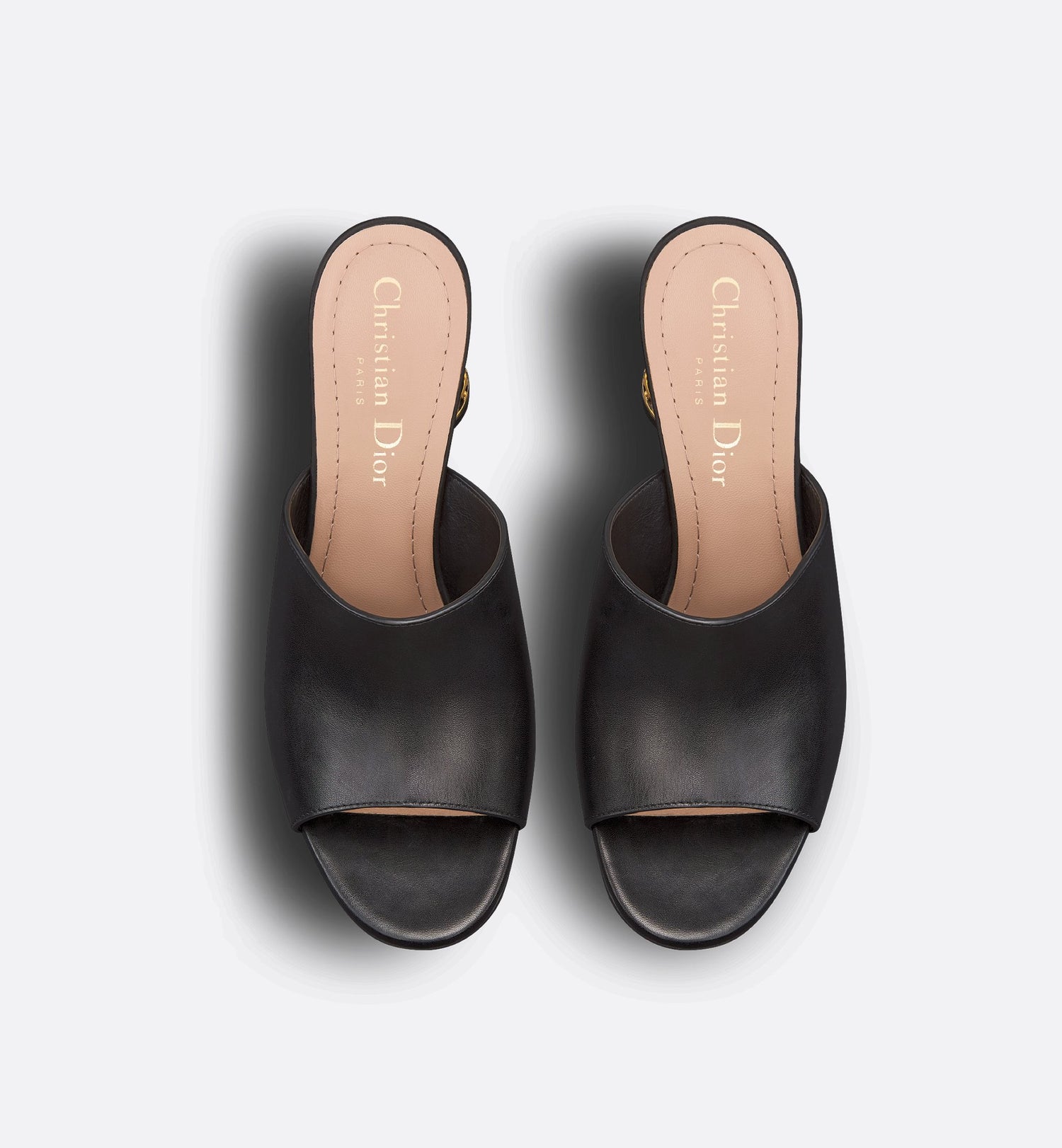 Dior Icon Heeled Slide Black Calfskin