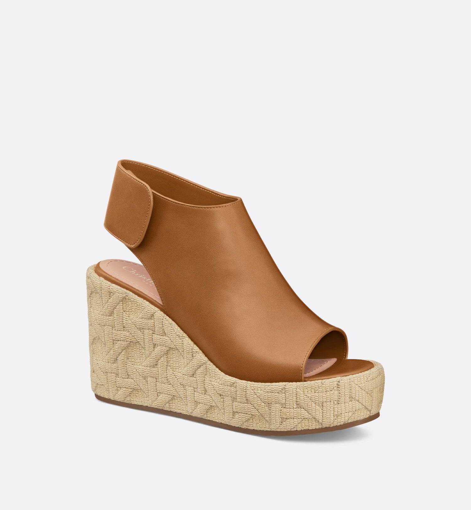 Attitude Dior Wedge Sandal Camel Calfskin