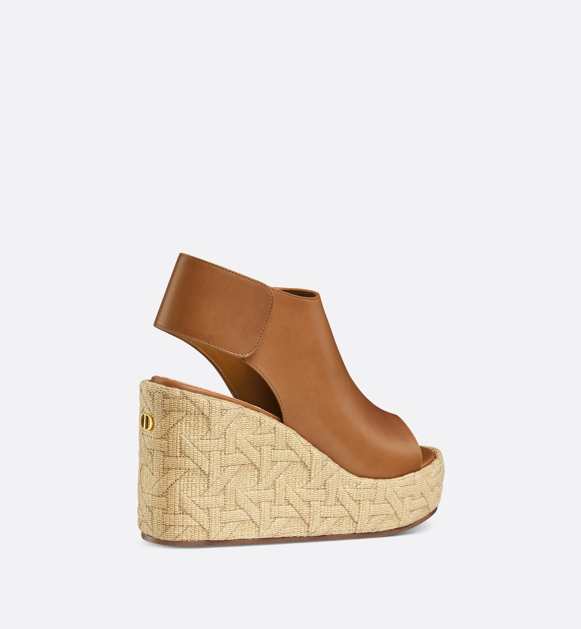 Attitude Dior Wedge Sandal Camel Calfskin