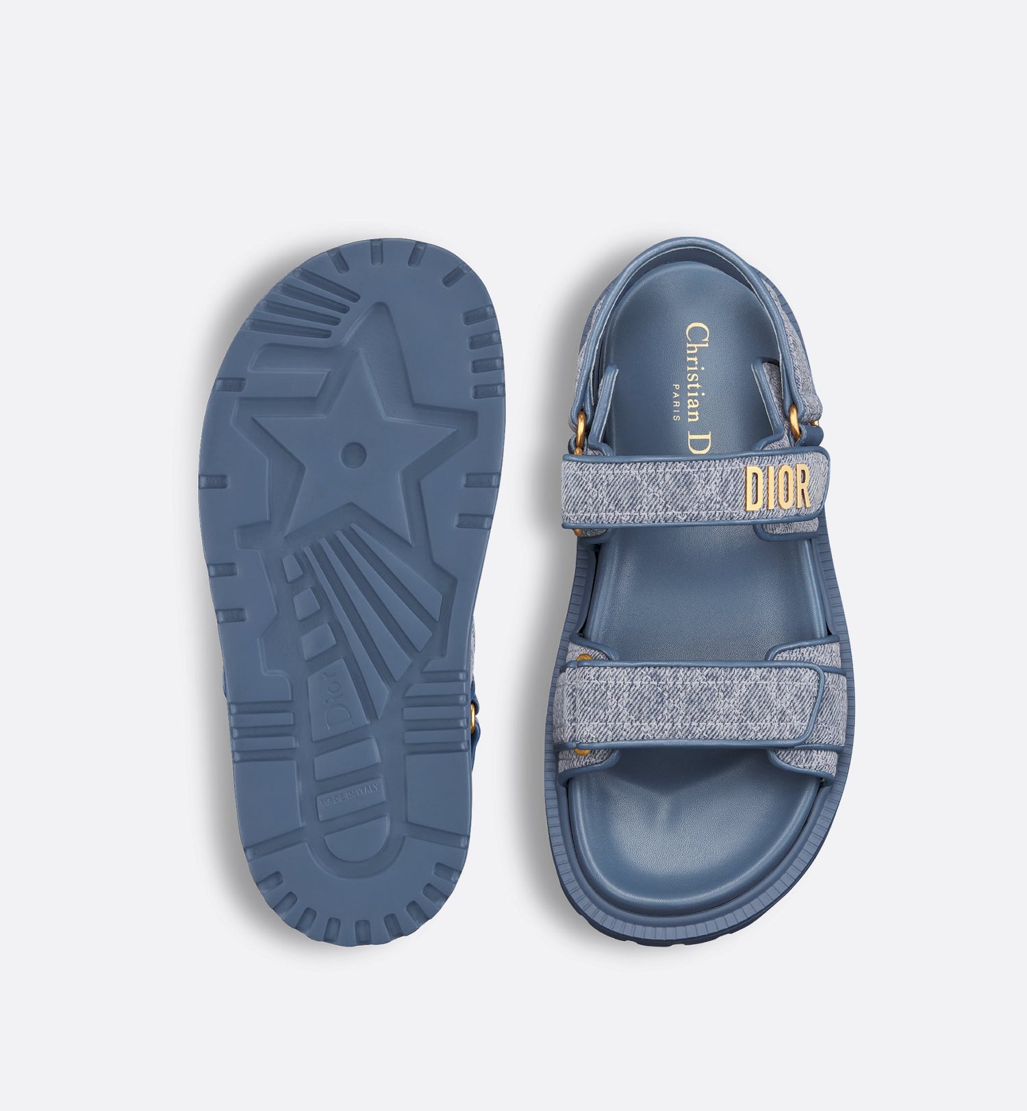 Dioract Sandal Blue Cannage Denim