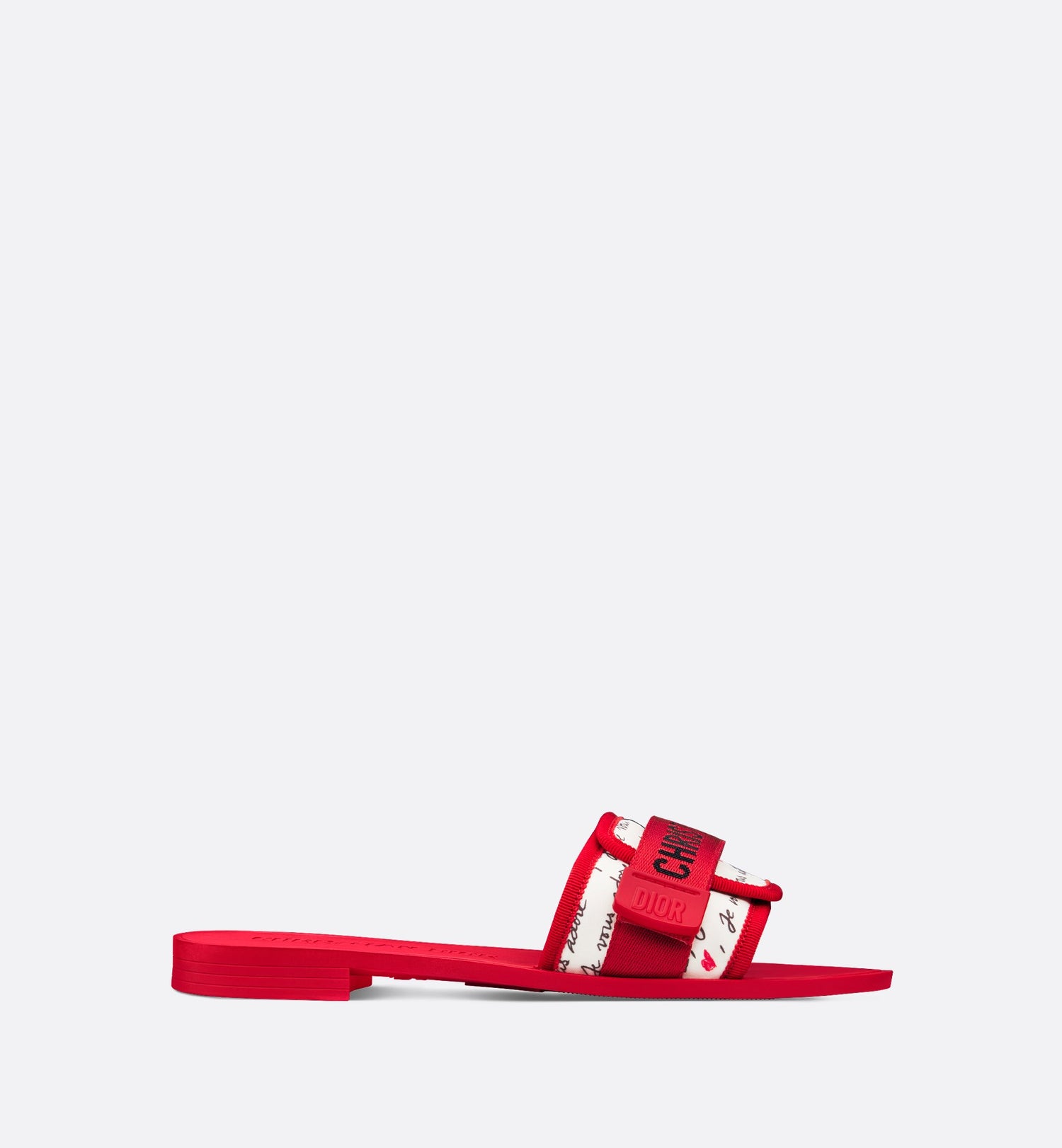 Dioramour Dio(R)Evolution Slide White Technical Fabric With Black And Red Je Vous Adore Motif