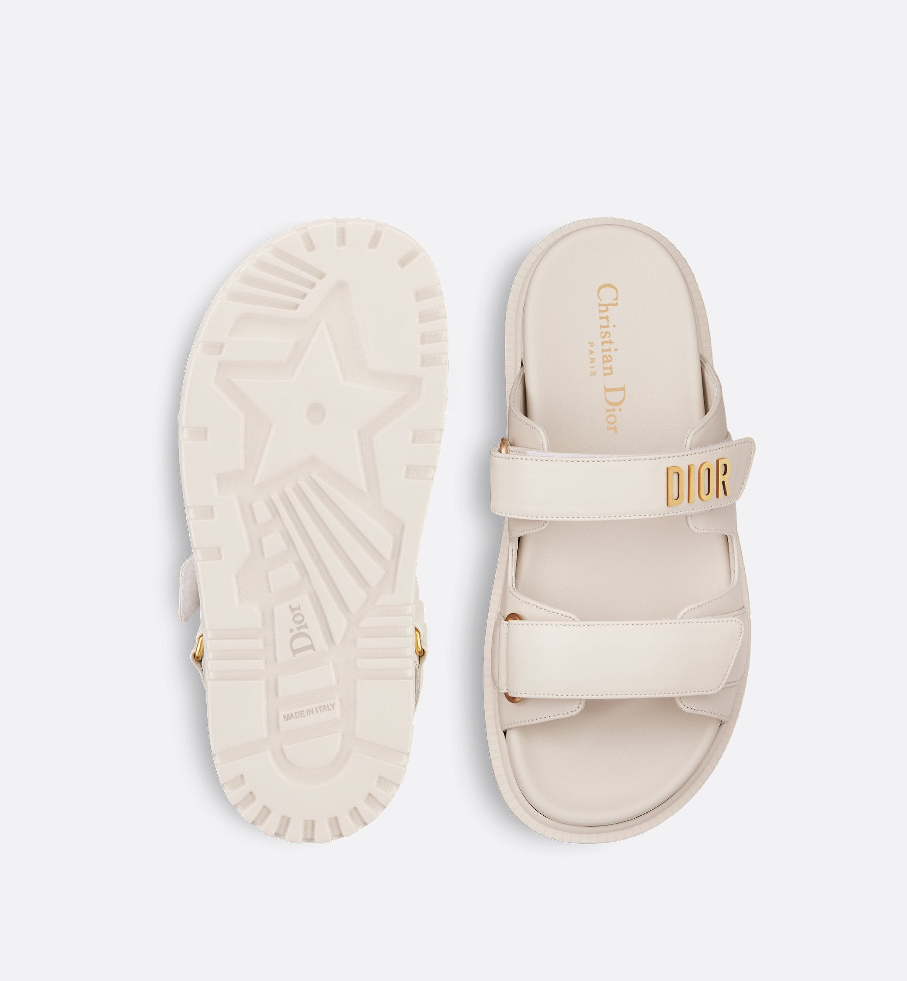 Dioract Slide White Lambskin