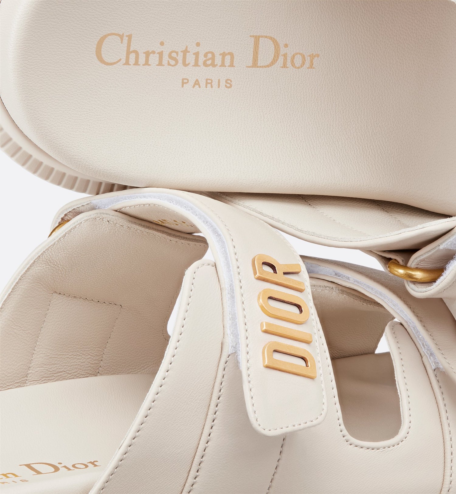 Dioract Slide White Lambskin