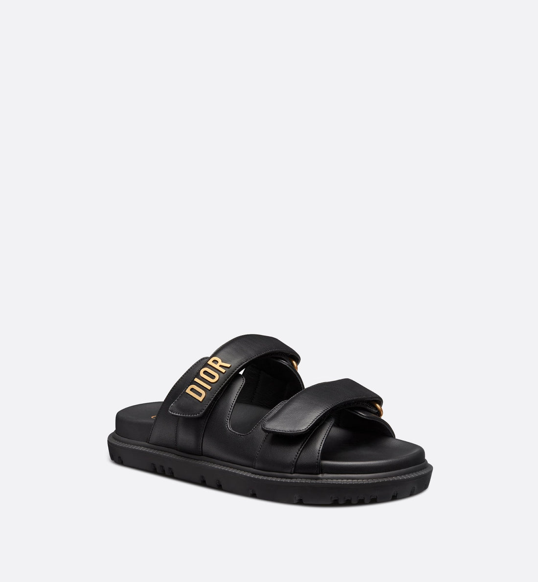 Dioract Slide Black Lambskin