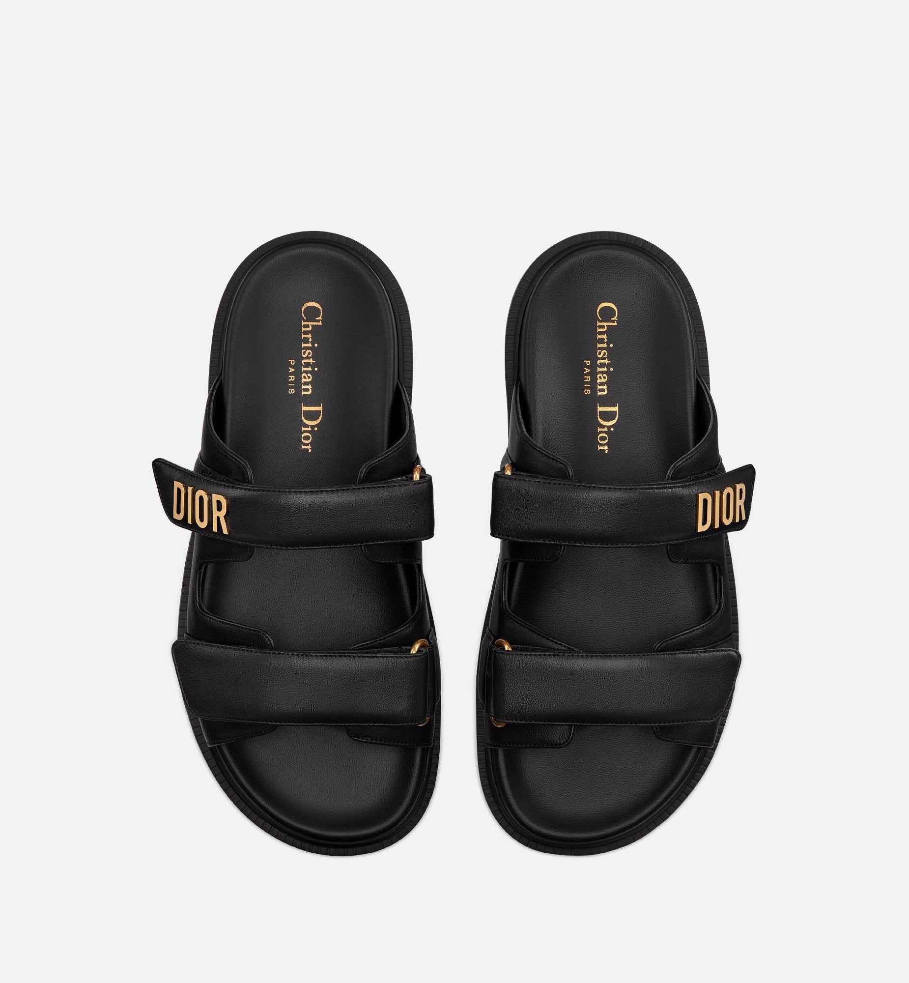 Dioract Slide Black Lambskin