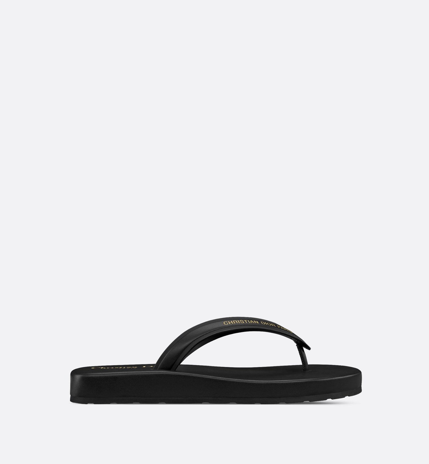 Diorsea Thong Sandal Black Leather-Effect Fabric