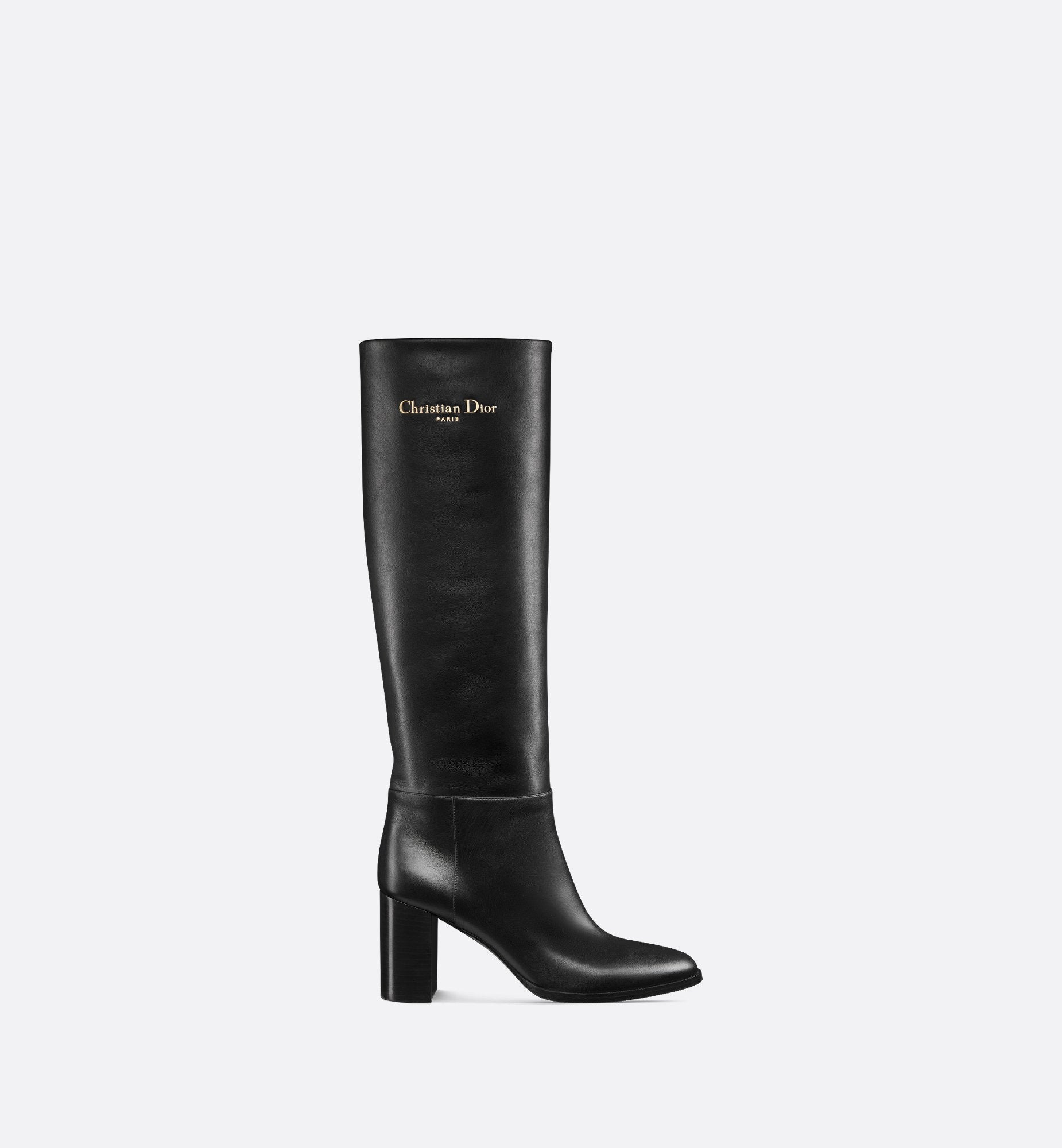 D-Town Heeled Boot Black Supple Calfskin