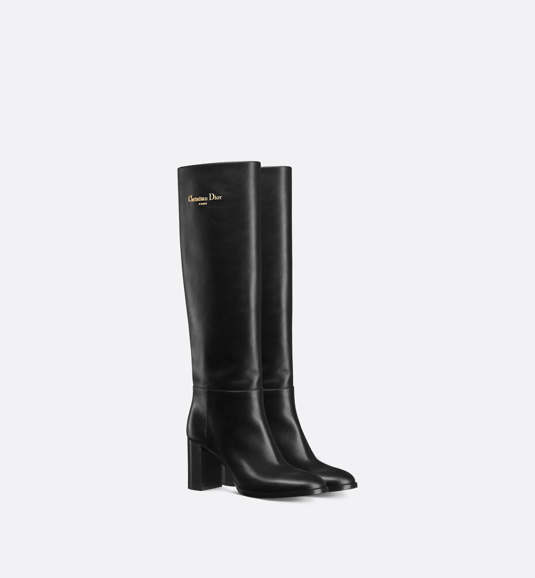 D Town Heeled Boot Black Supple Calfskin