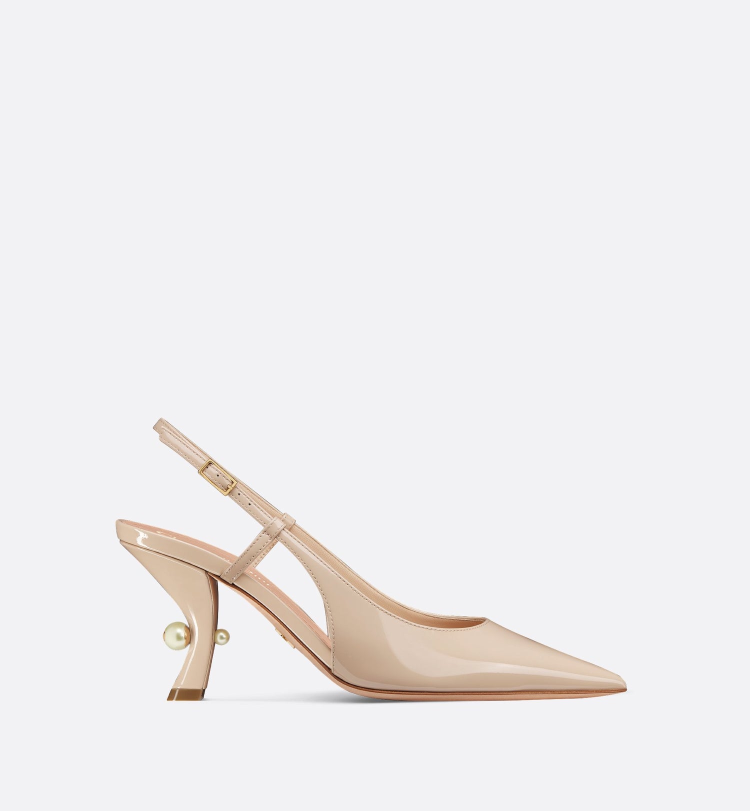 Tribales Slingback Pump Nude Patent Calfskin