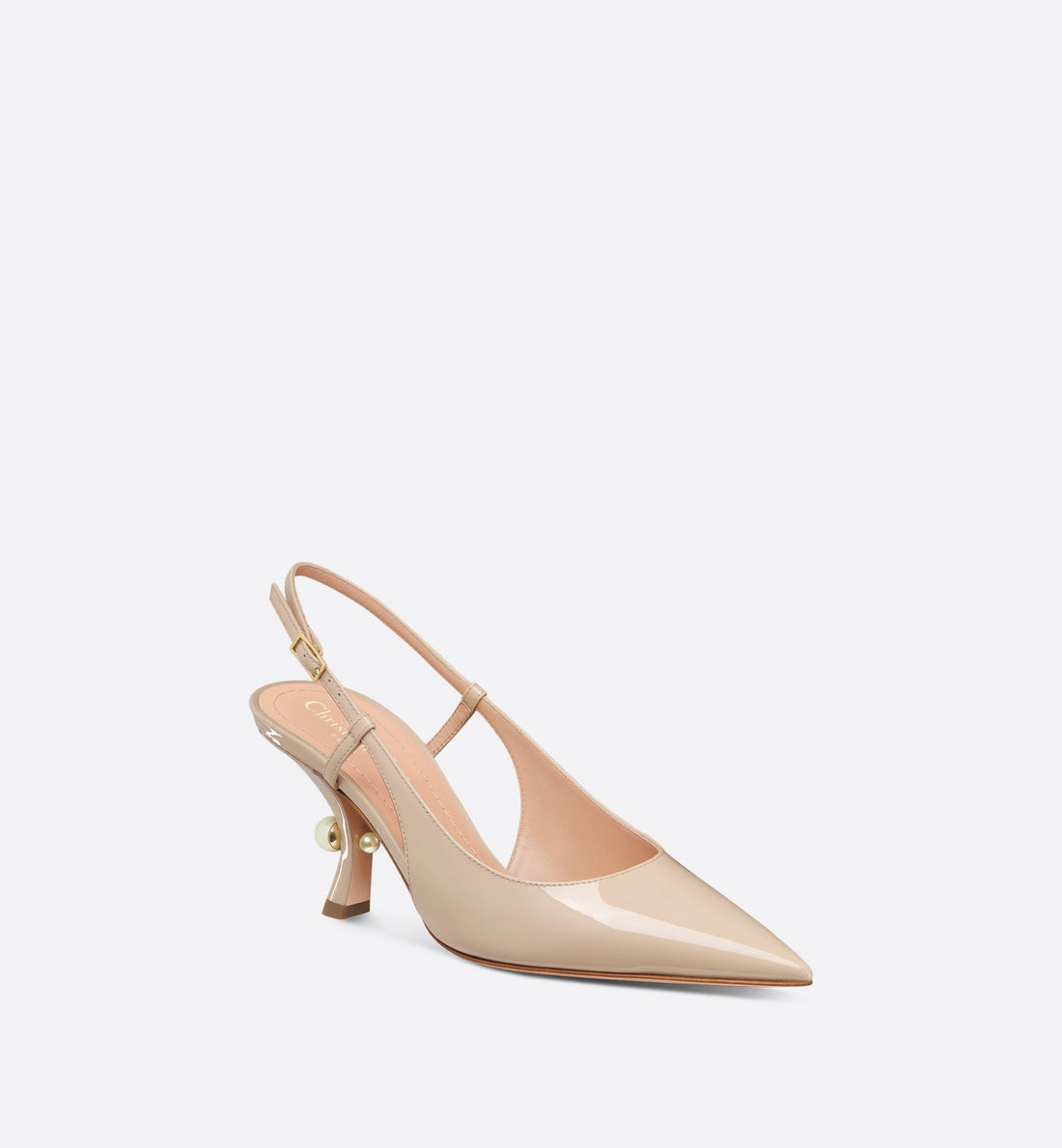 Tribales Slingback Pump Nude Patent Calfskin