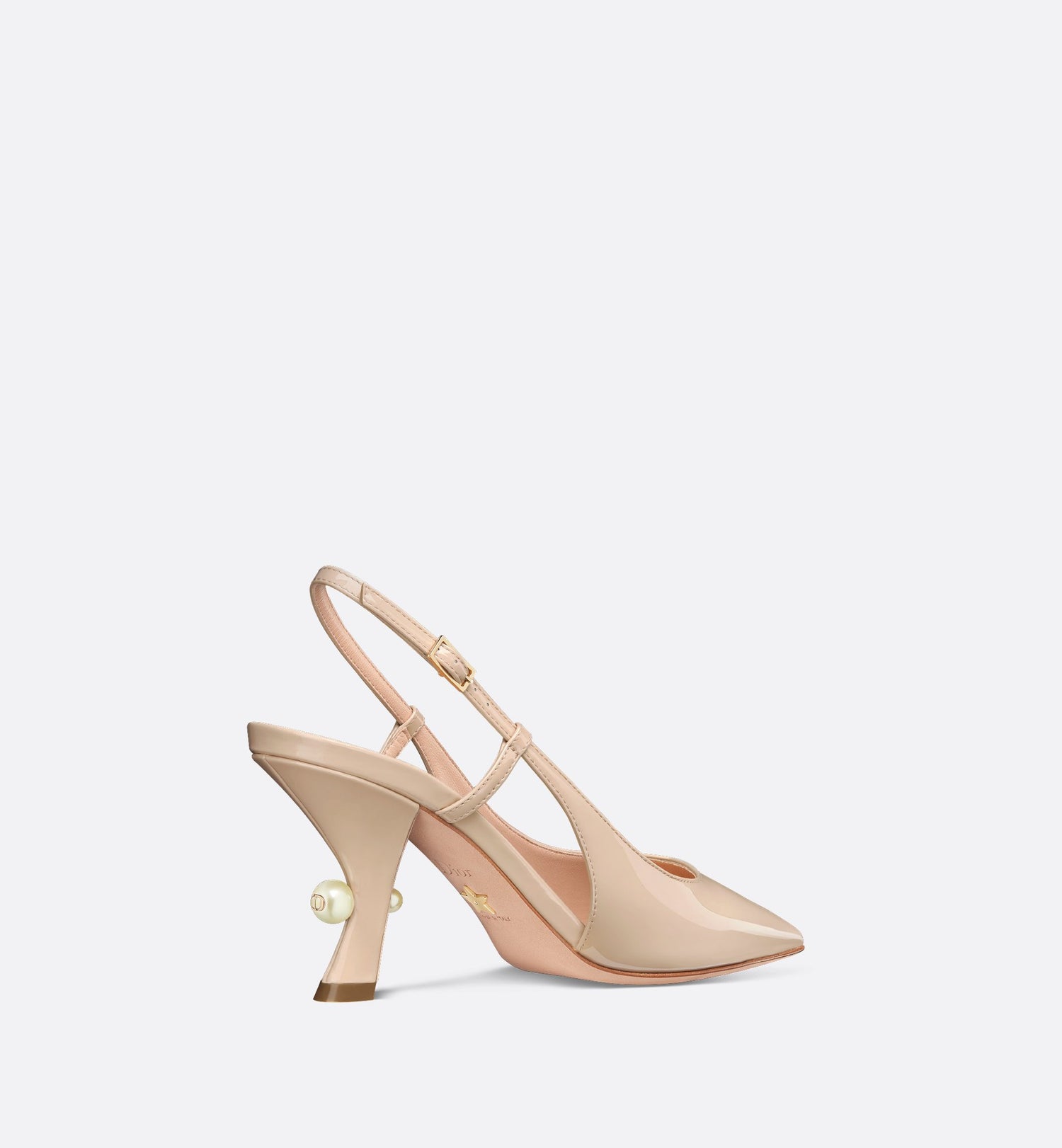 Tribales Slingback Pump Nude Patent Calfskin