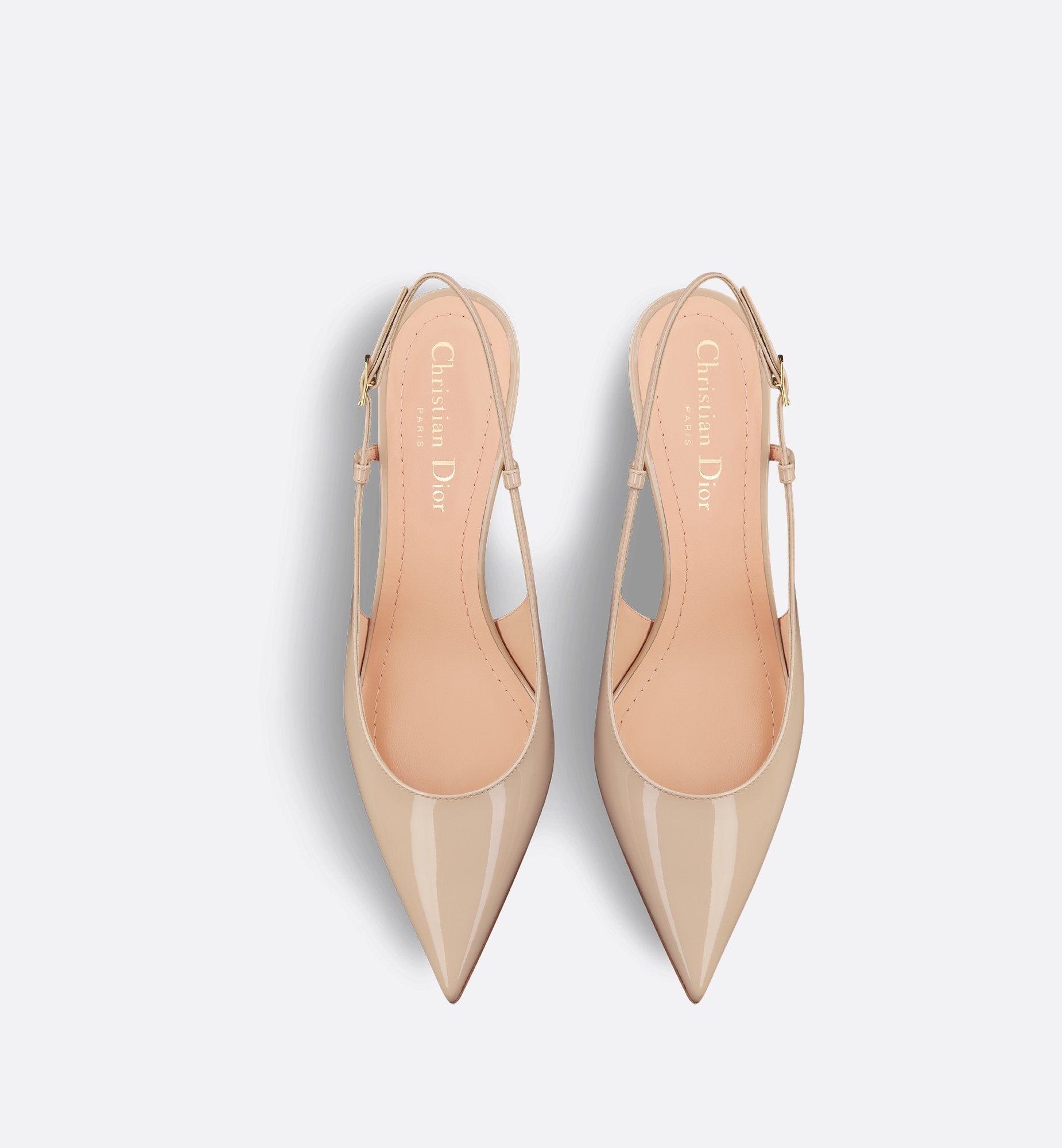 Tribales Slingback Pump Nude Patent Calfskin