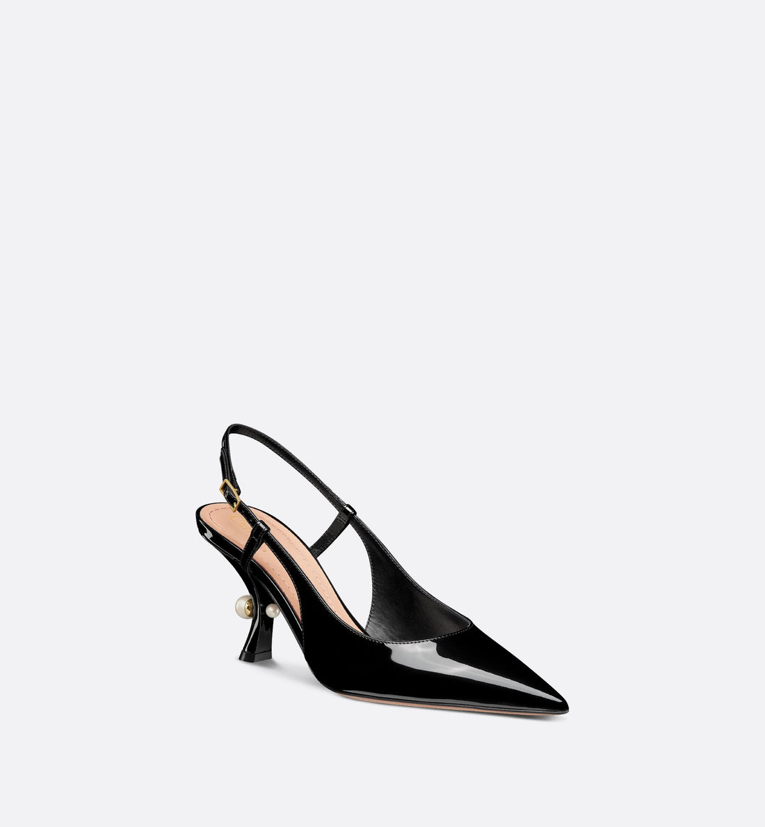 Tribales Slingback Pump Black Patent Calfskin