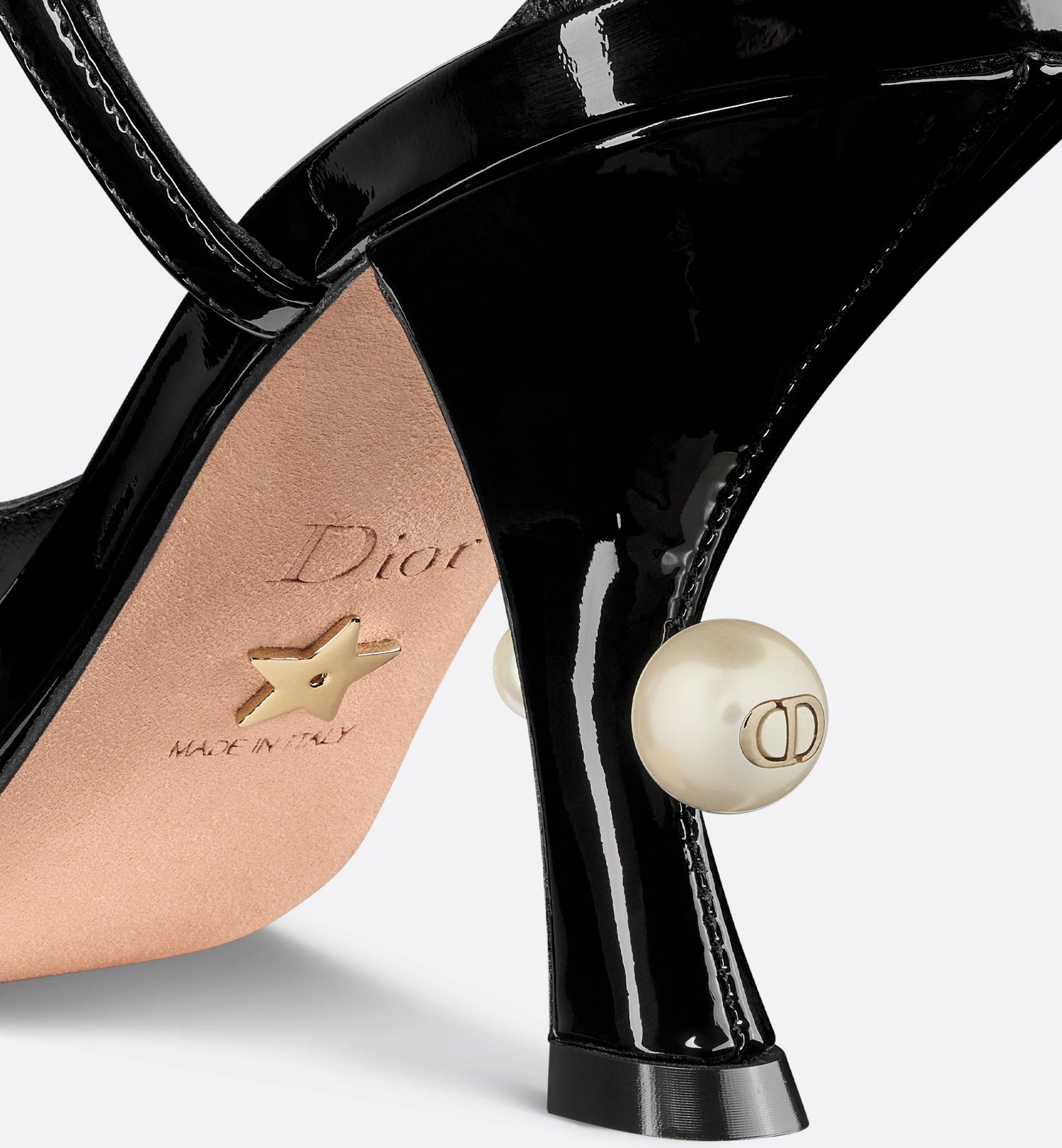 Dior Tribales Slingback Pump Black Patent Calfskin