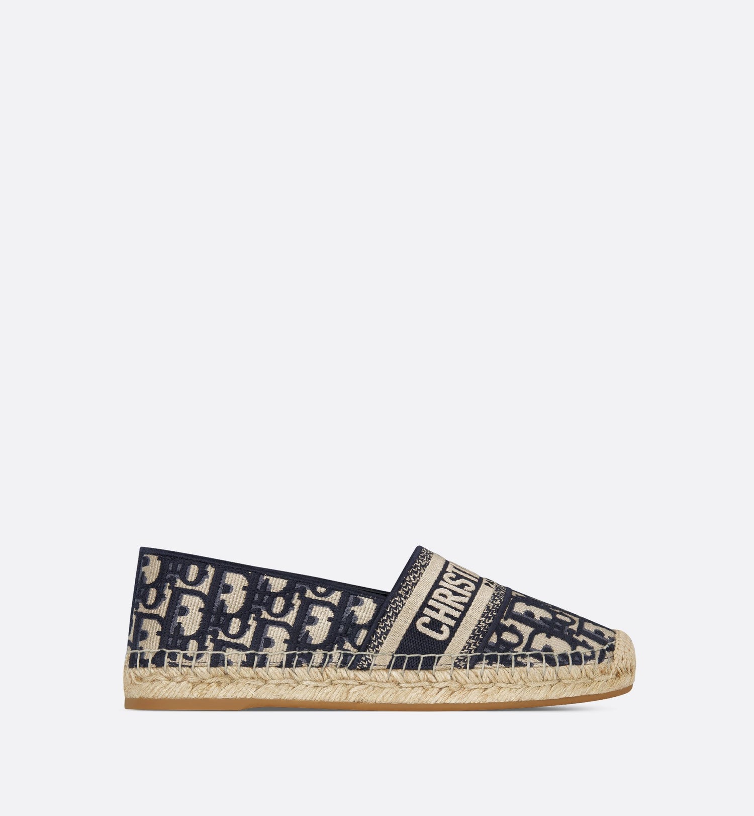 Dior Granville Espadrille Deep Blue Dior Oblique Embroidered Cotton