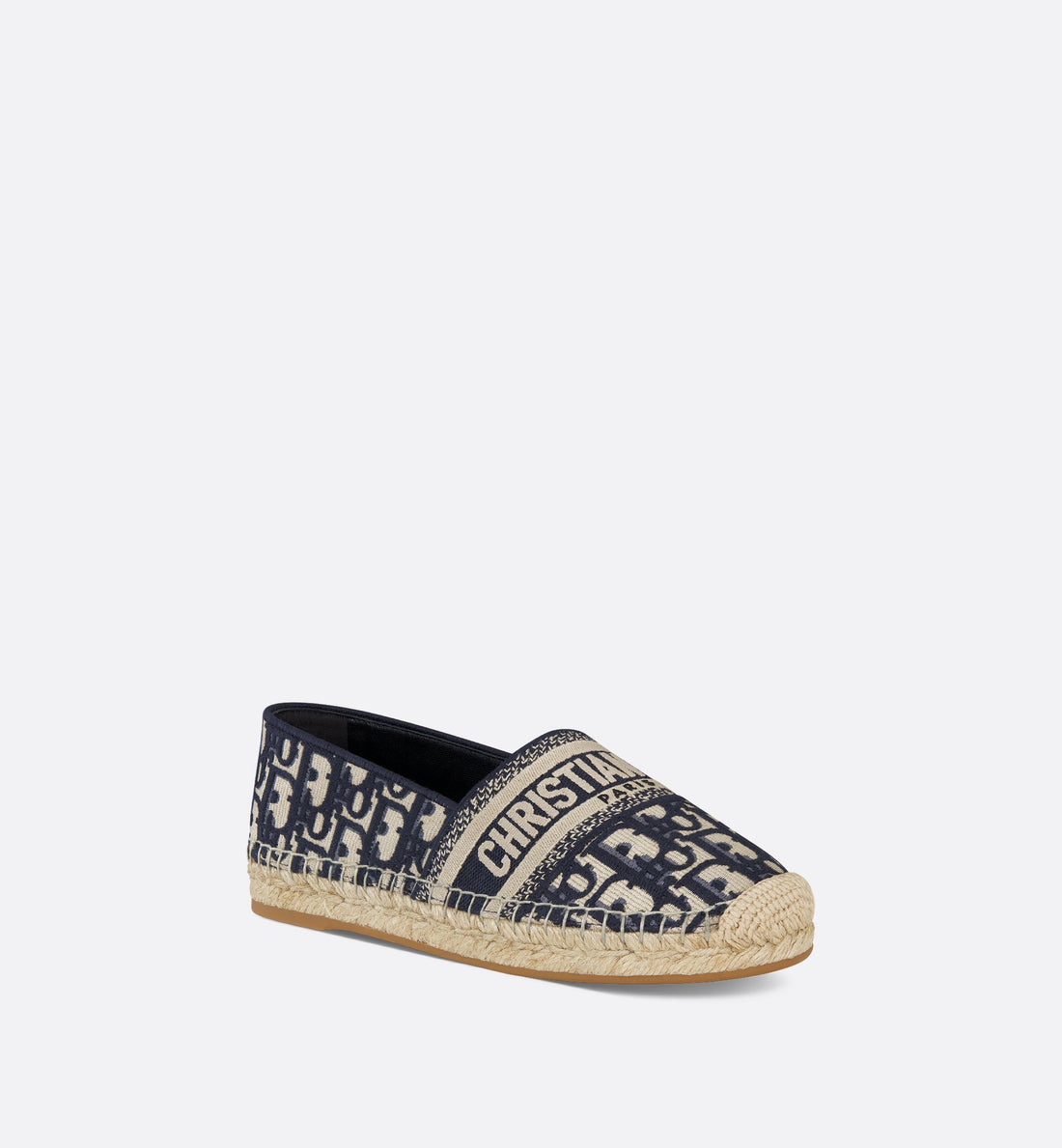 Dior Granville Espadrille Deep Blue Dior Oblique Embroidered Cotton