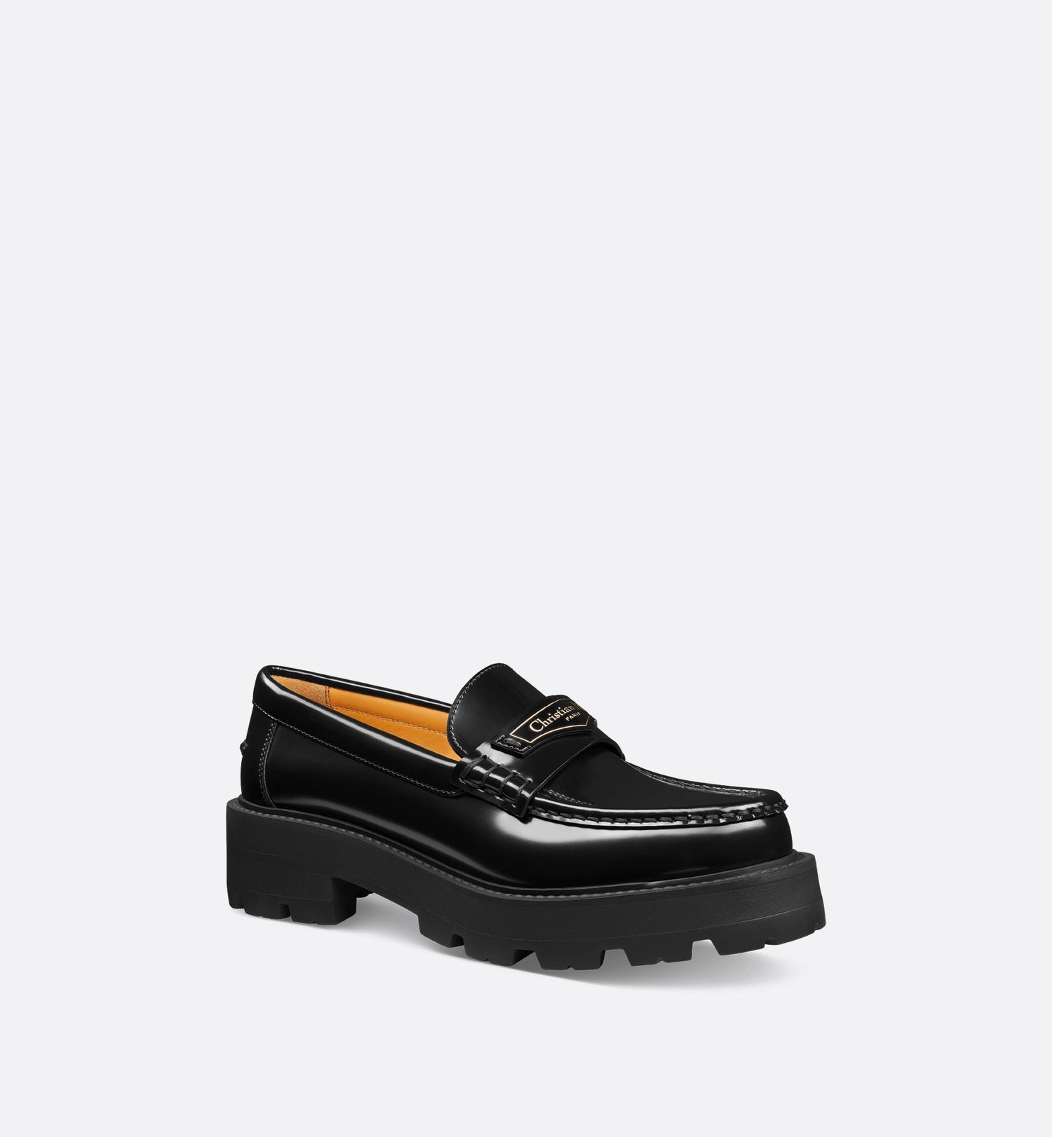 Boy Platform Loafer Black Brushed Calfskin