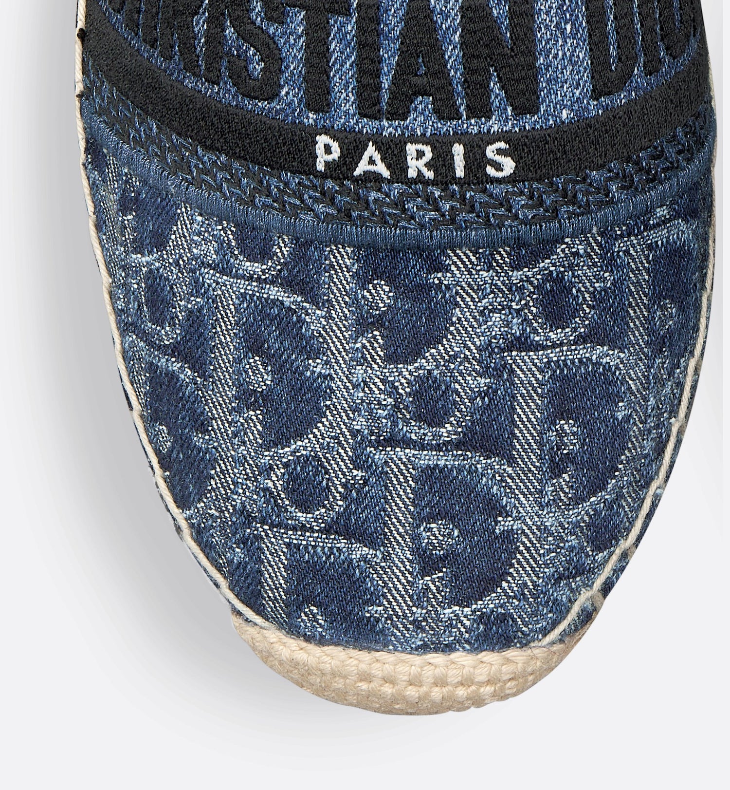 Granville Espadrille Blue Stonewashed Effect Cotton Denim Embroidered With Dior Oblique Motif