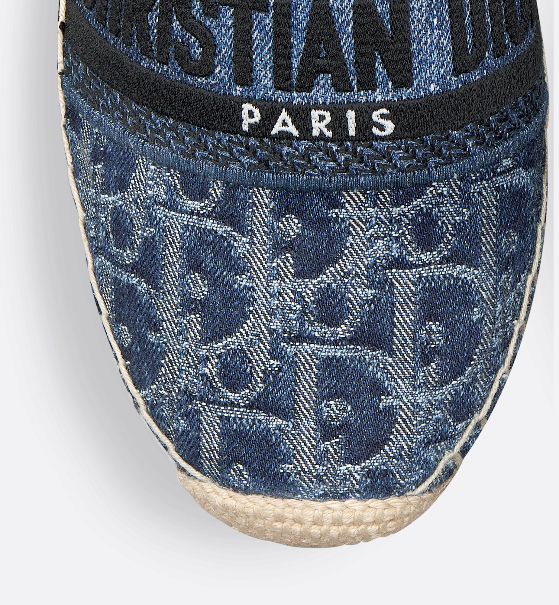 Dior Granville Espadrille Blue Stonewashed-Effect Cotton Denim Embroidered With Dior Oblique Motif