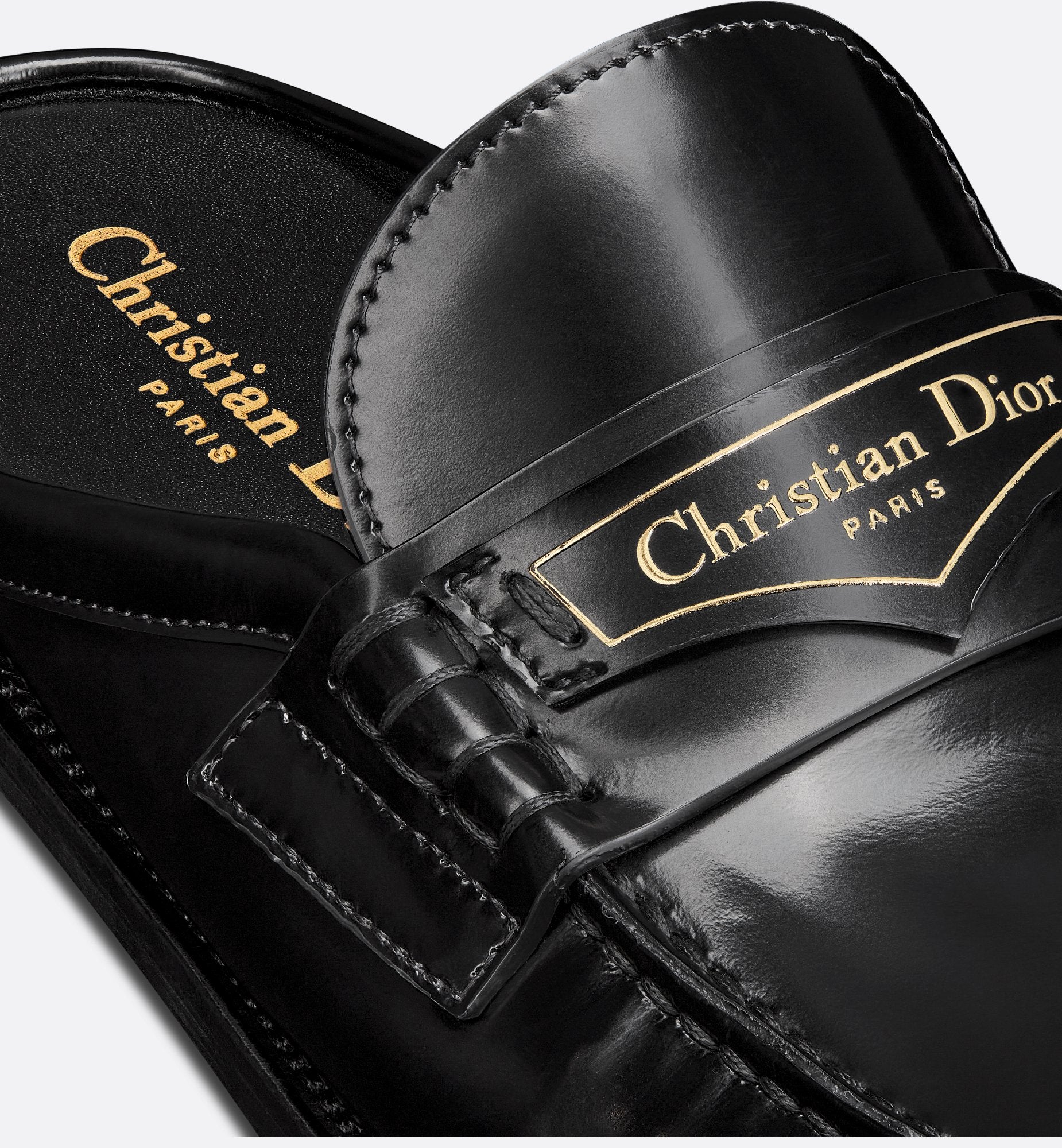 Dior Boy Mule Black Brushed Calfskin