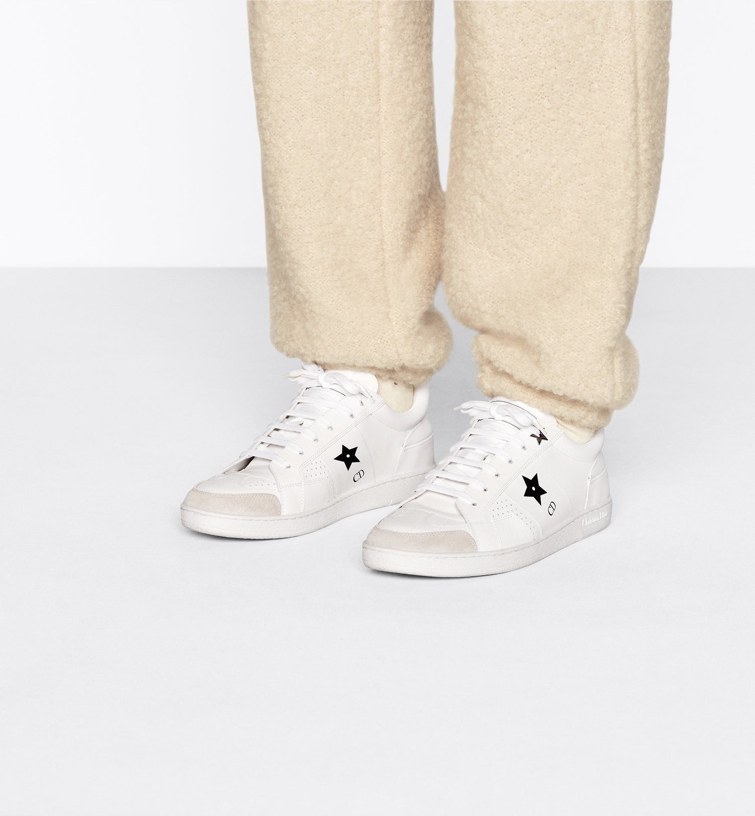 Dior Star Sneaker White Calfskin And Suede