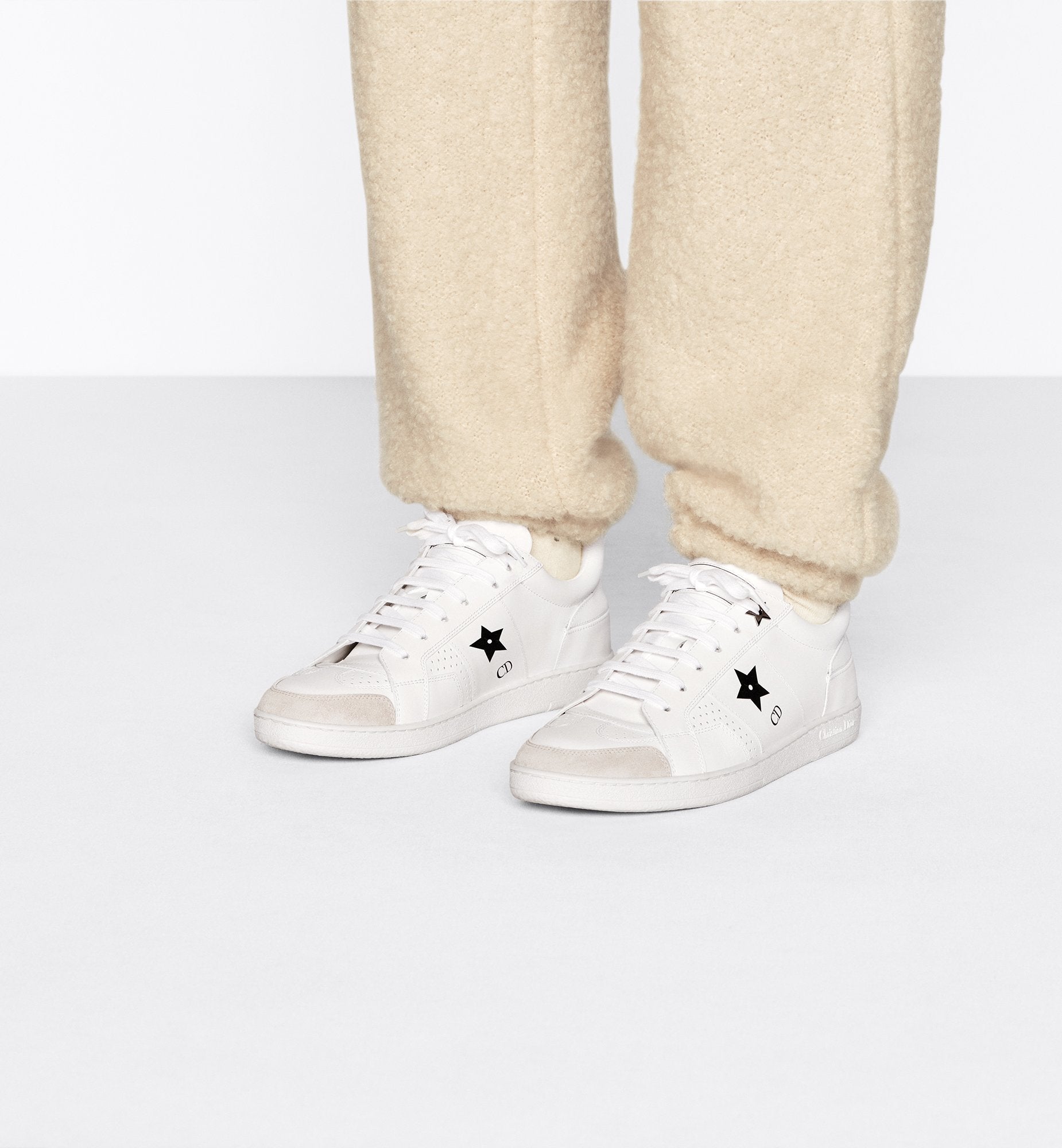 Dior Star Sneaker White Calfskin And Suede