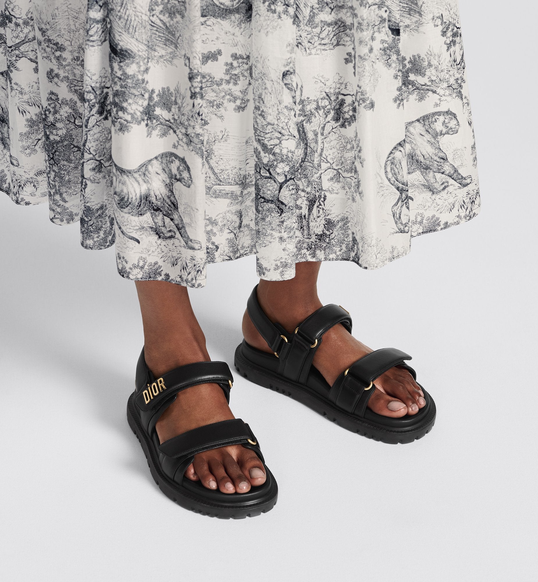 Dioract Sandal Black Lambskin