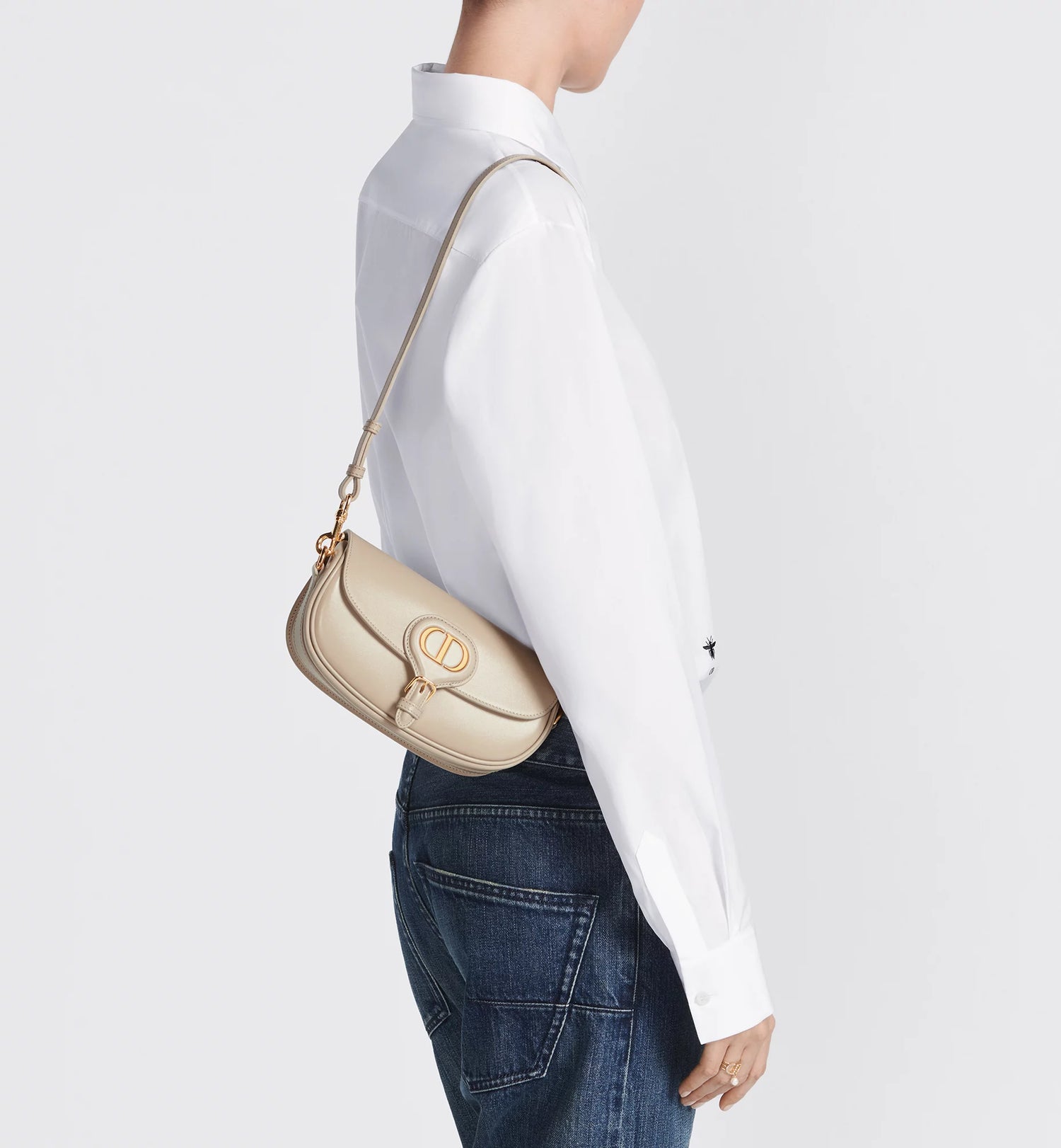 Dior Bobby East West Bag Sand Colored Box Calfskin Sands